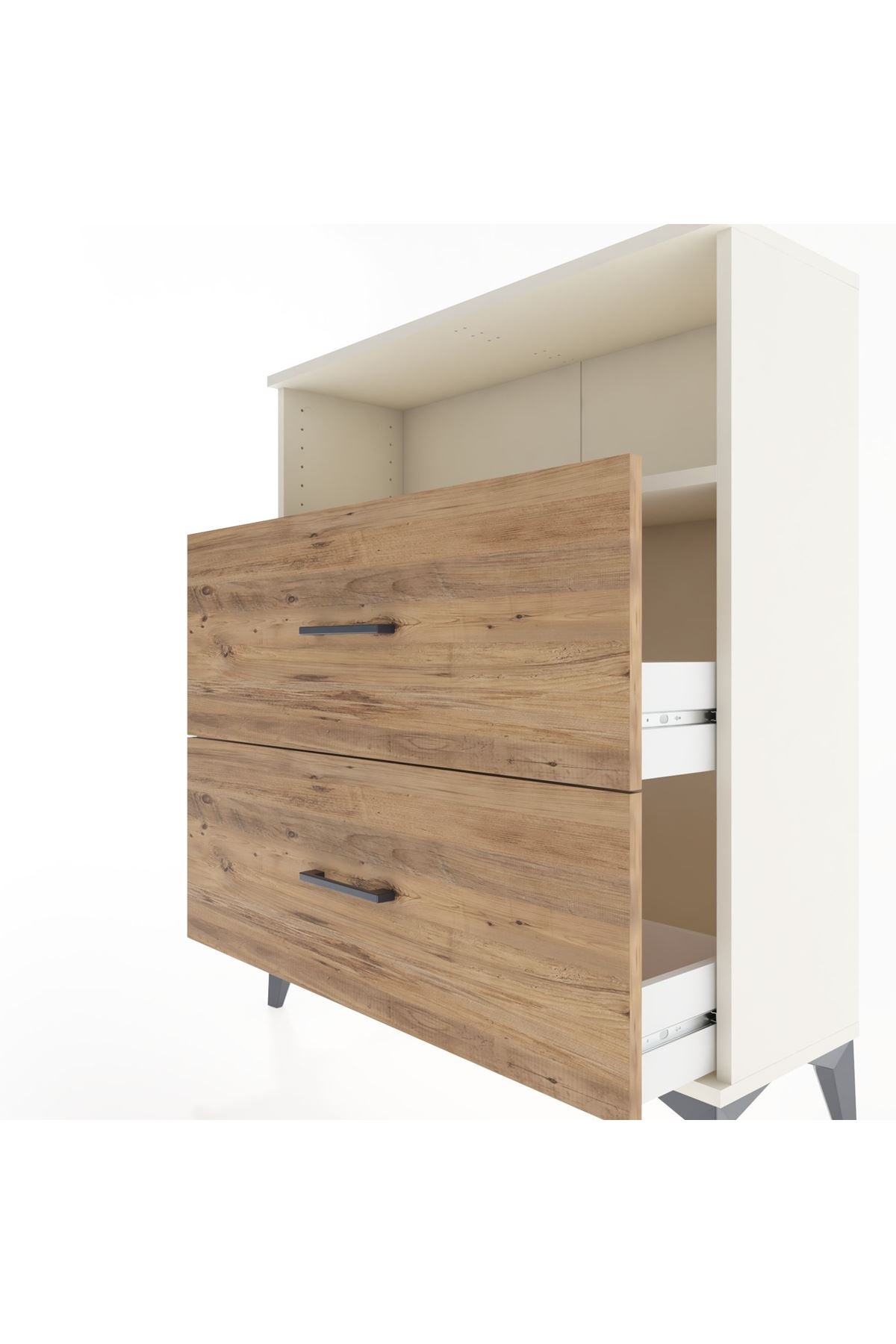Arges Şifonyer Tek Raflı 2 Çekmeceli 88x30x106 - S05M014V3A
