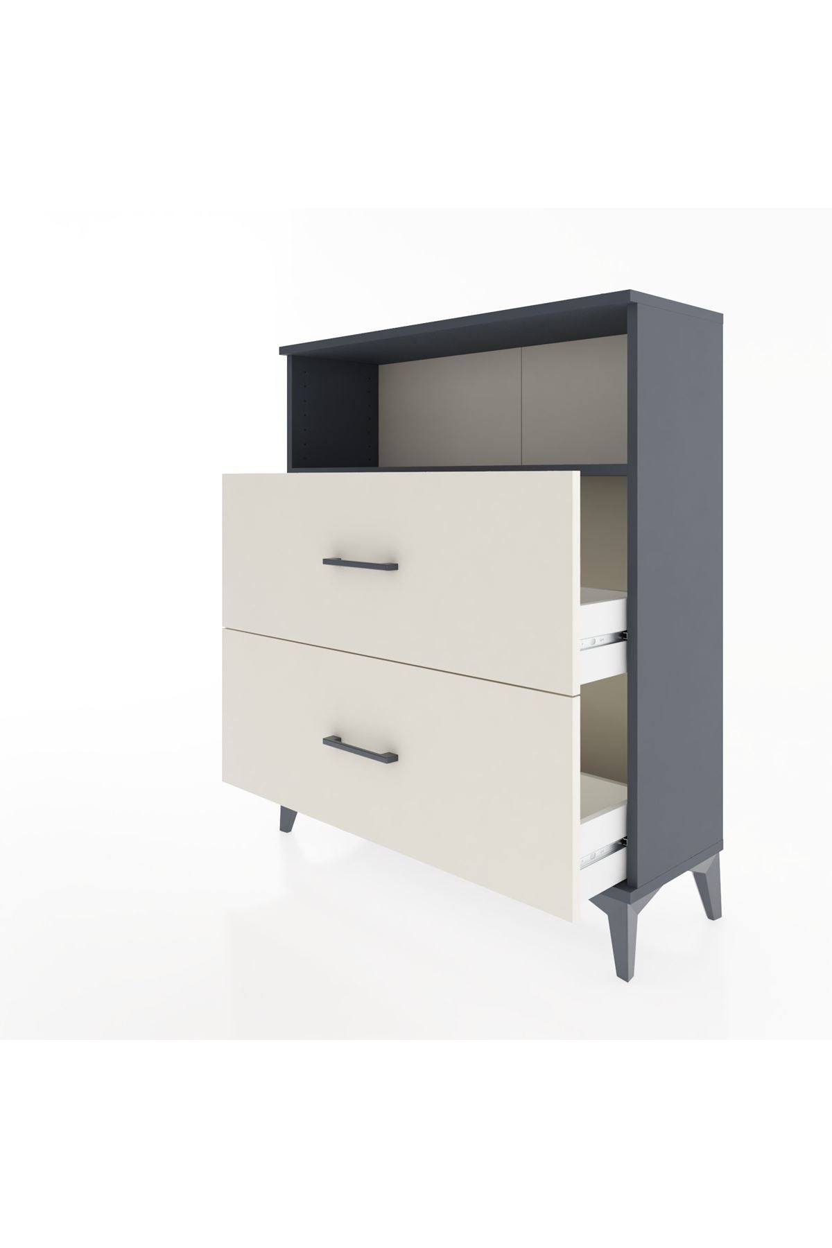 Arges Şifonyer Tek Raflı 2 Çekmeceli 88x30x106 - S05M014V4A