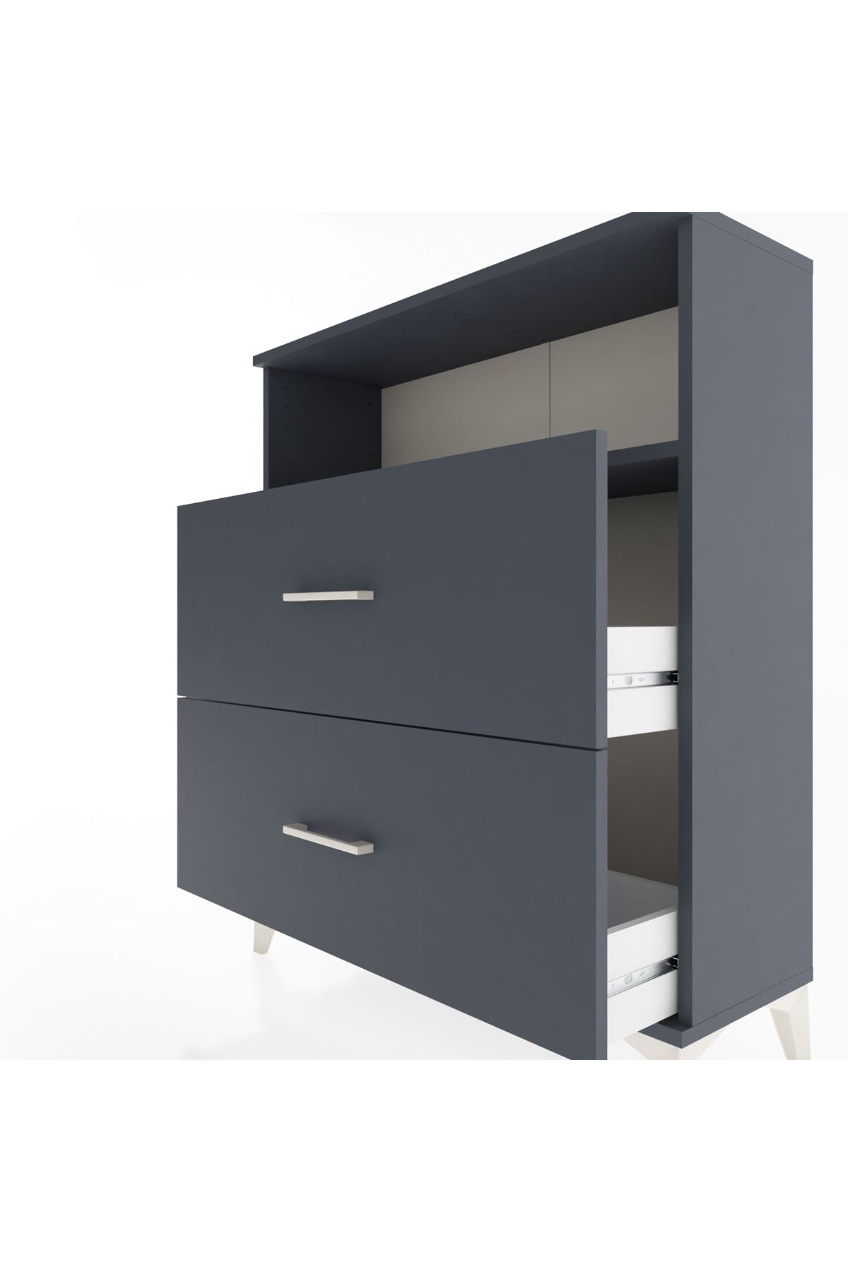 Arges Şifonyer Tek Raflı 2 Çekmeceli 88x30x106 - S05M014V5A