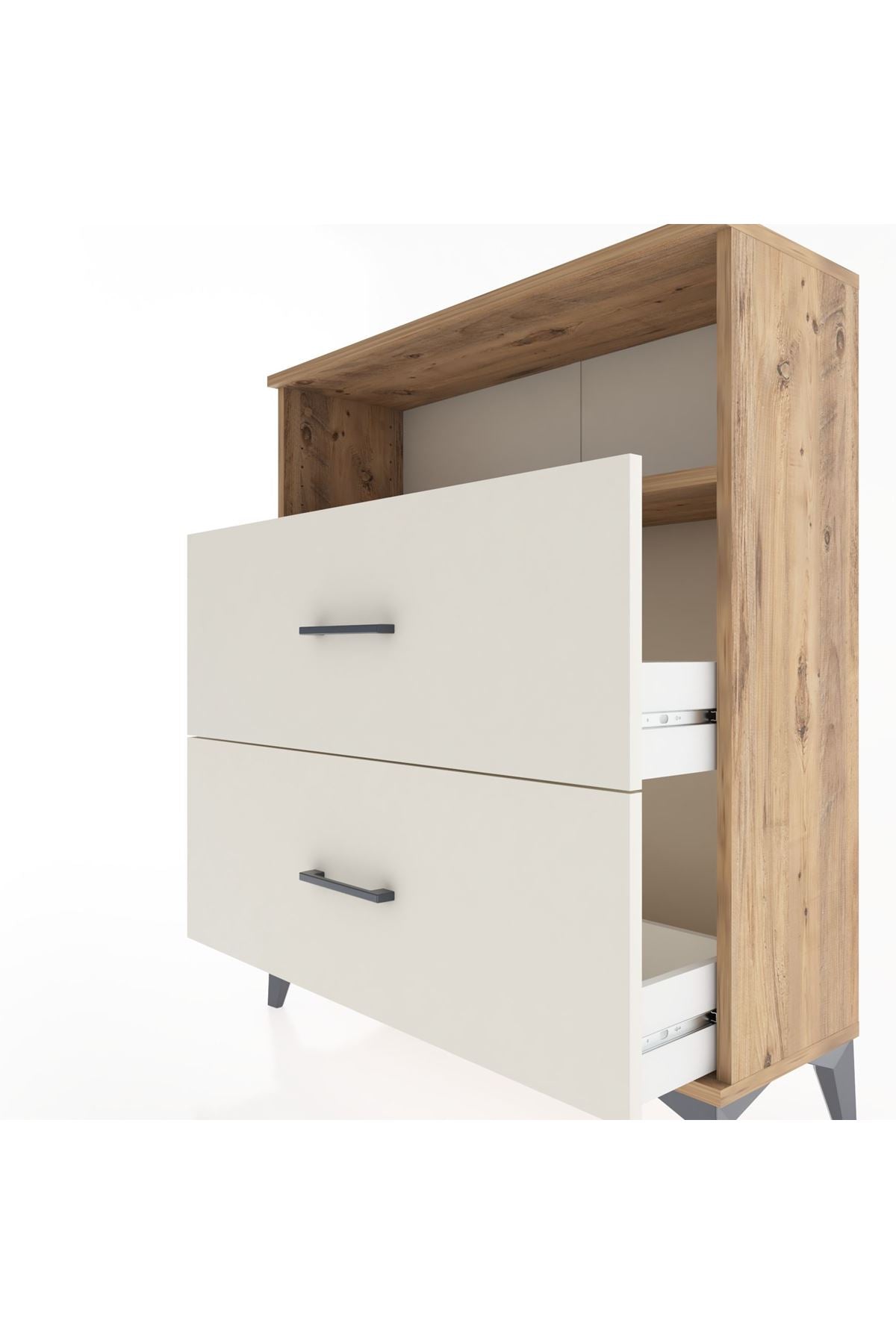 Arges Şifonyer Tek Raflı 2 Çekmeceli 88x30x106 - S05M014V7A