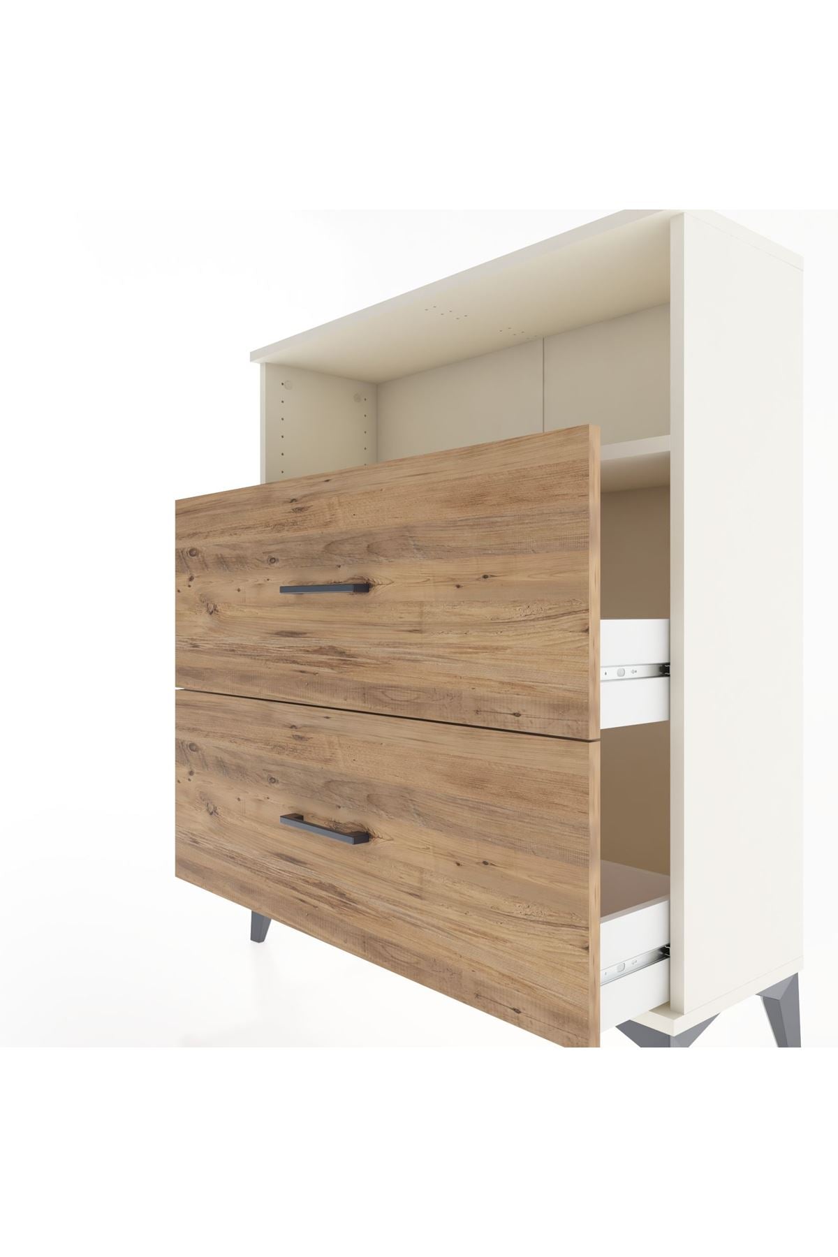 Arges Şifonyer Tek Raflı 2 Çekmeceli 88x30x106 - S05M016V3A