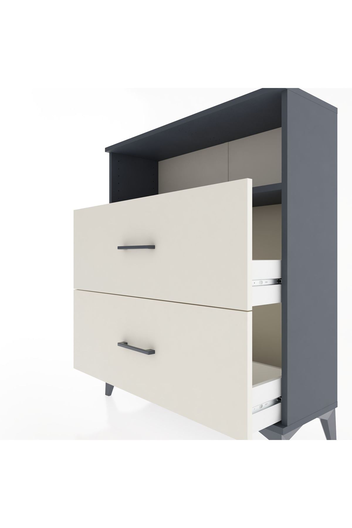 Arges Şifonyer Tek Raflı 2 Çekmeceli 88x30x106 - S05M016V4A