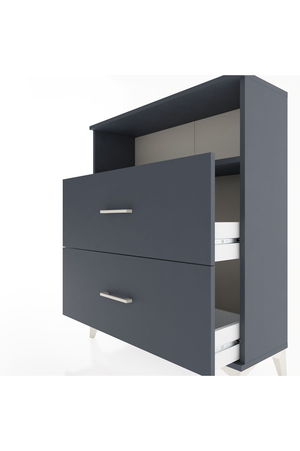 Arges Şifonyer Tek Raflı 2 Çekmeceli 88x30x106 - S05M016V5A