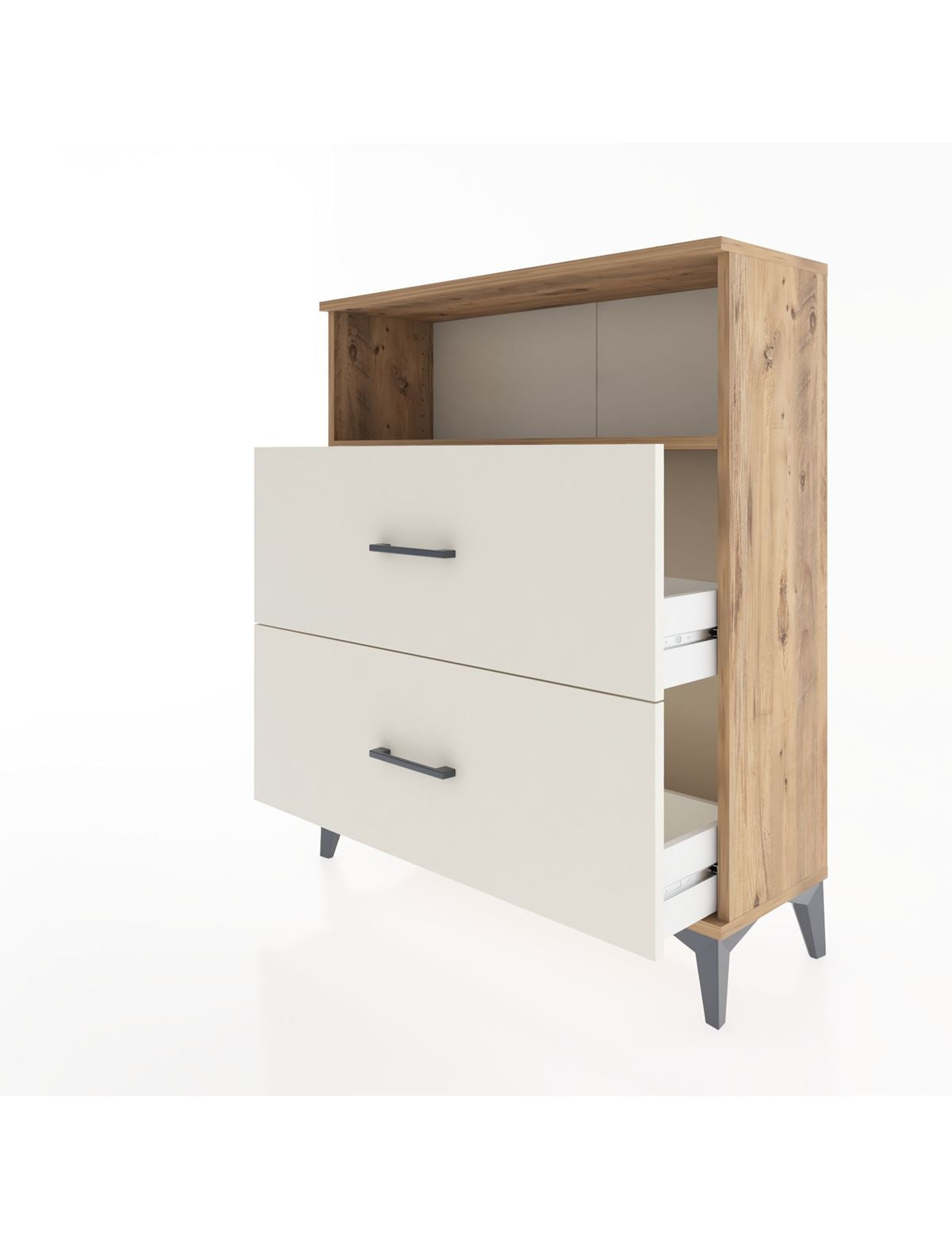 Arges Şifonyer Tek Raflı 2 Çekmeceli 88x30x106 - S05M016V7A