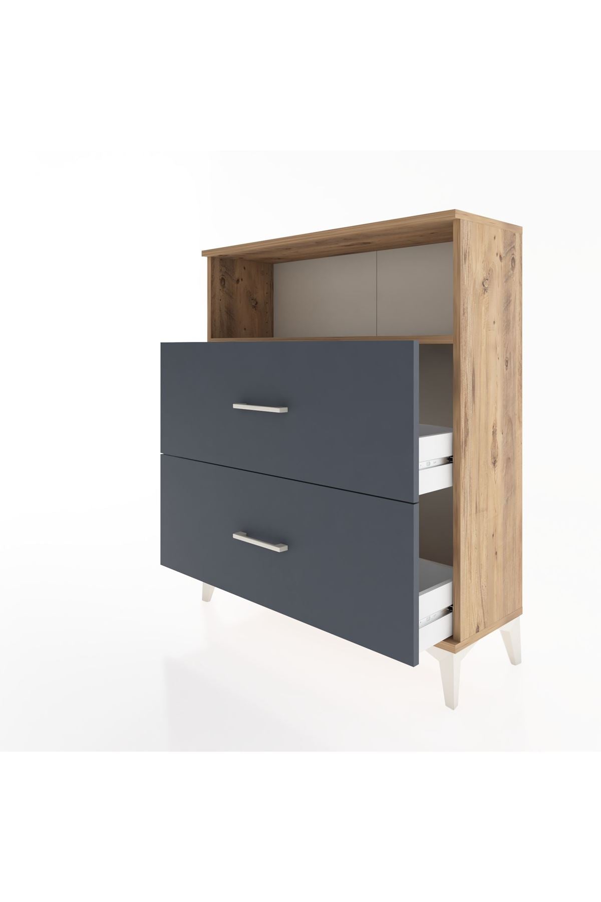 Arges Şifonyer Tek Raflı 2 Çekmeceli 88x30x106 - S05M016V8A
