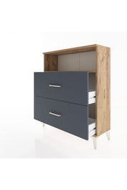 Arges Şifonyer Tek Raflı 2 Çekmeceli 88x30x106 - S05M016V8A