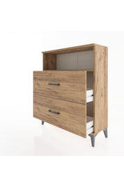 Arges Şifonyer Tek Raflı 2 Çekmeceli 88x30x106 - S05M016V9A