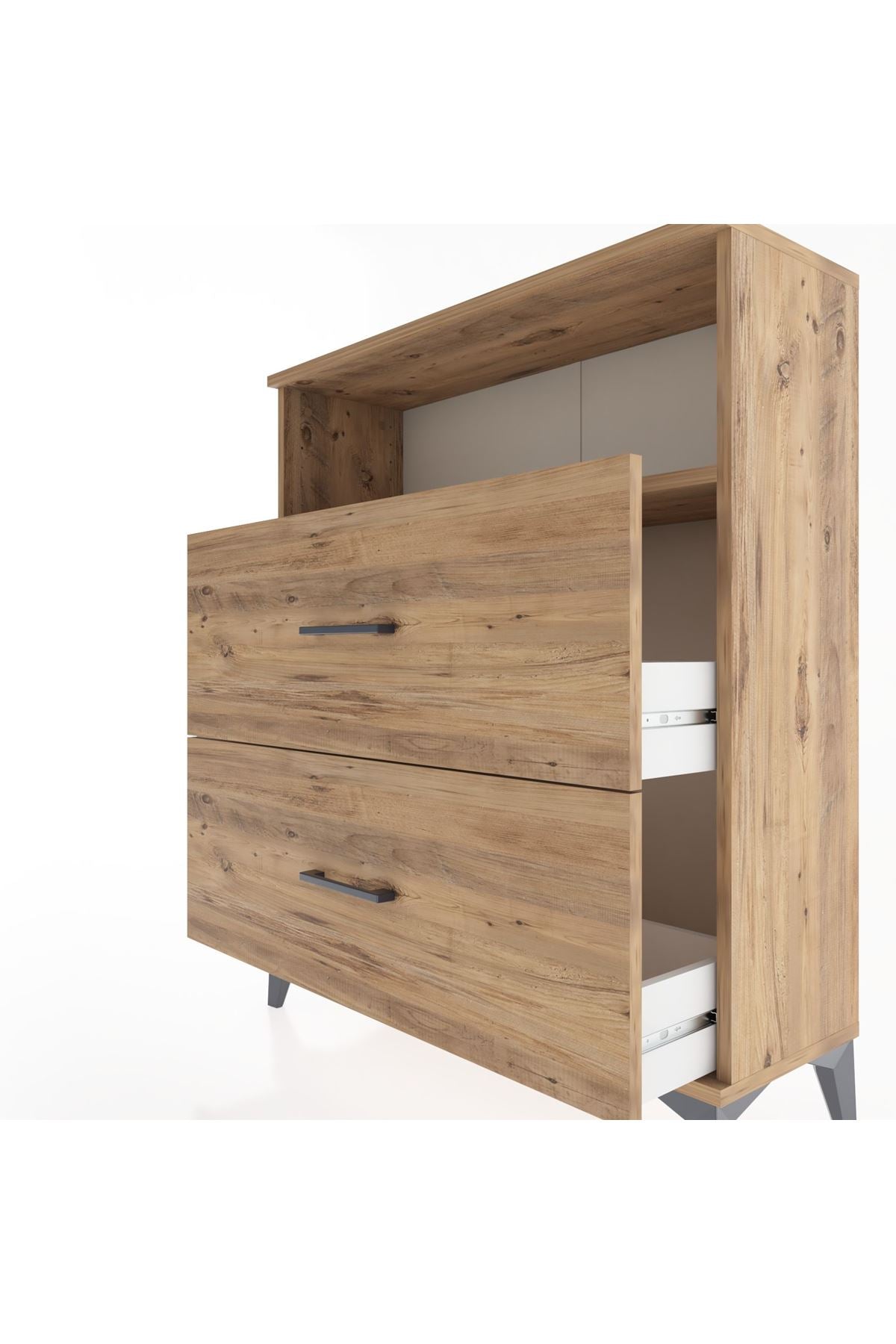 Arges Şifonyer Tek Raflı 2 Çekmeceli 88x30x106 - S05M016V9A