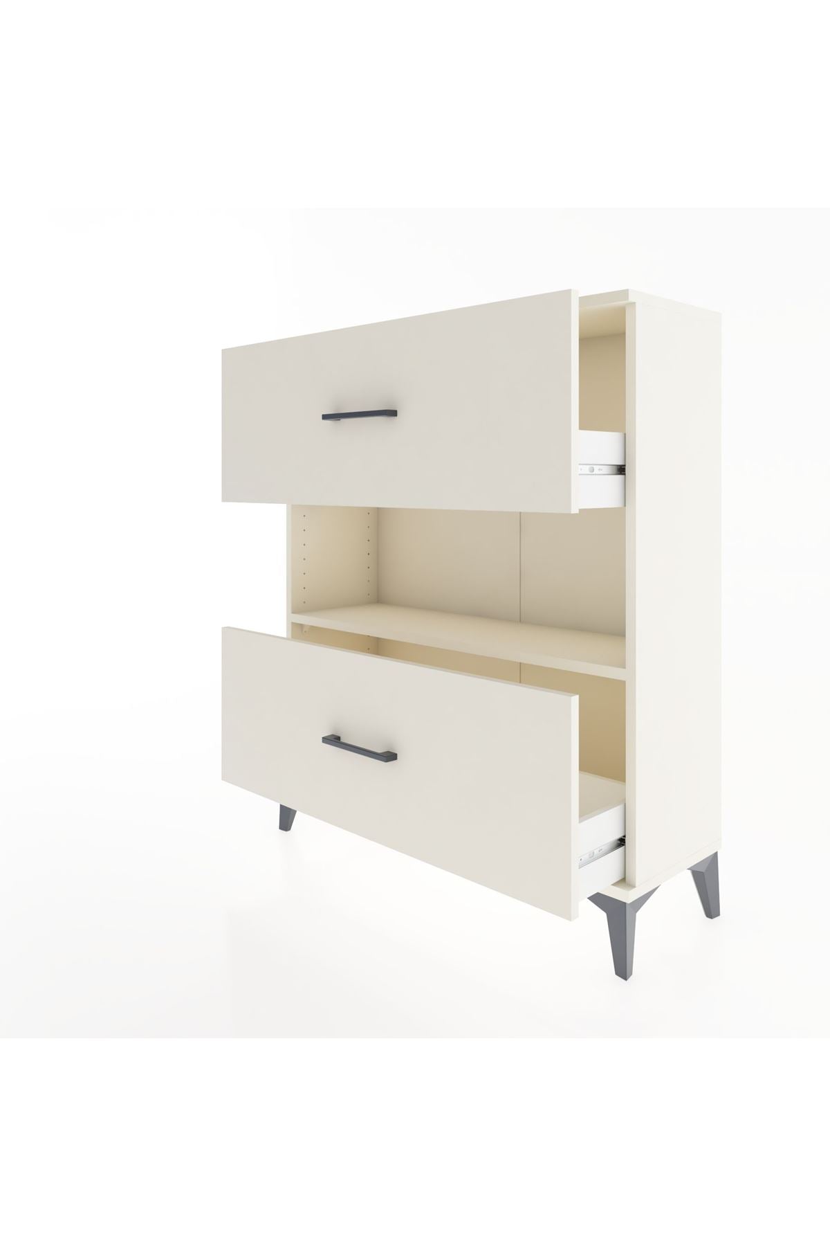 Arges Şifonyer Tek Raflı 2 Çekmeceli 88x30x106 - S05M017V1A