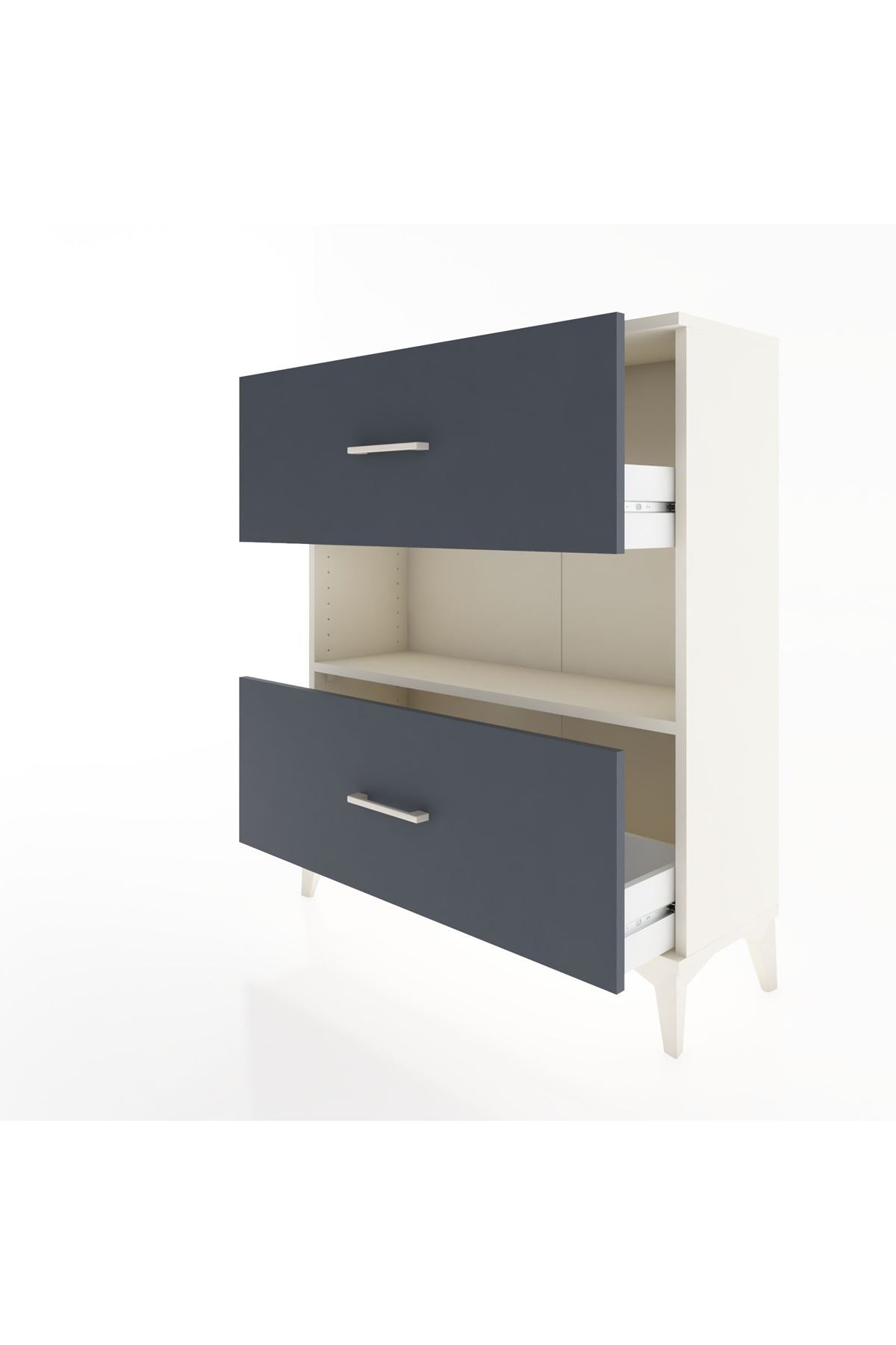 Arges Şifonyer Tek Raflı 2 Çekmeceli 88x30x106 - S05M017V2A