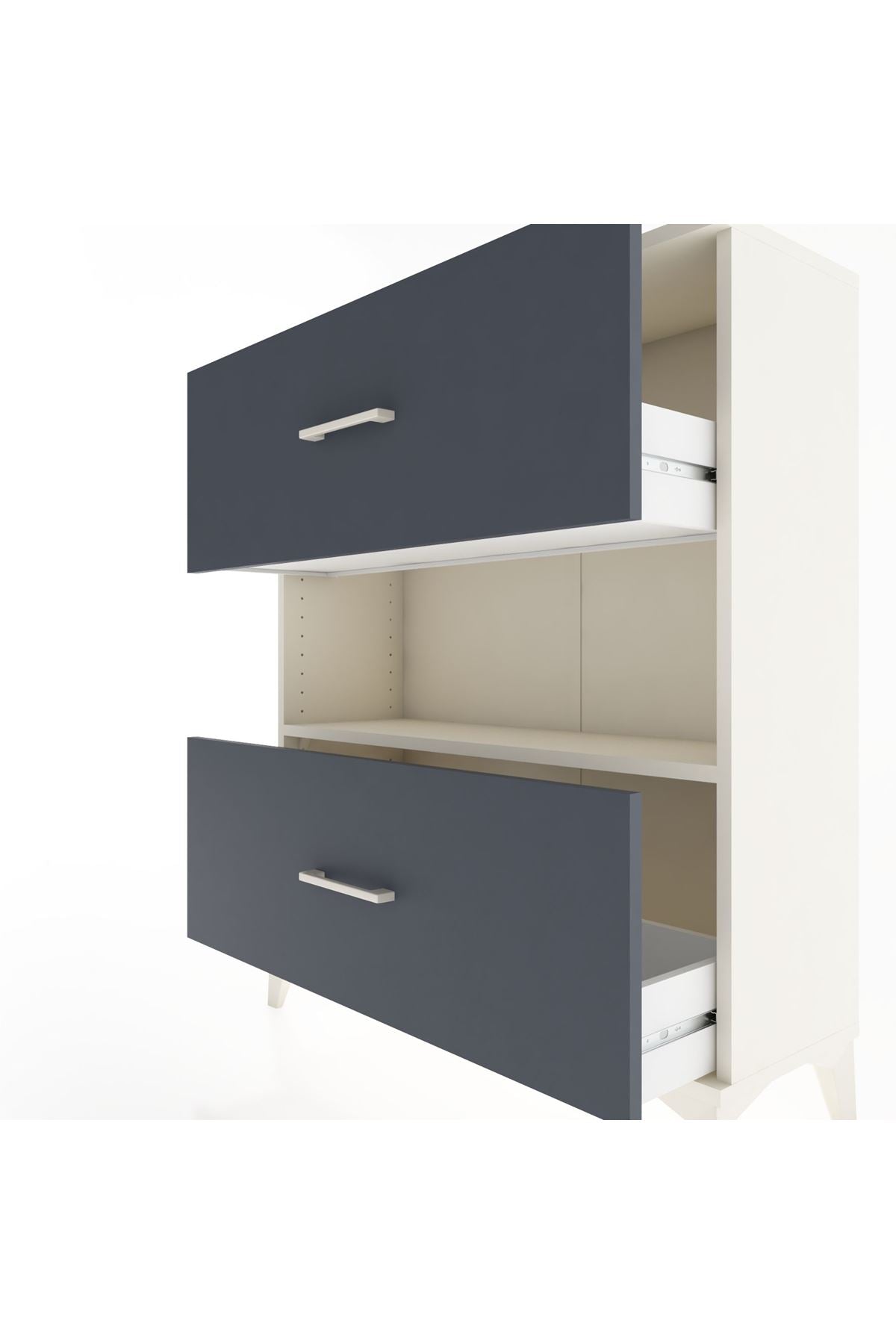 Arges Şifonyer Tek Raflı 2 Çekmeceli 88x30x106 - S05M017V2A