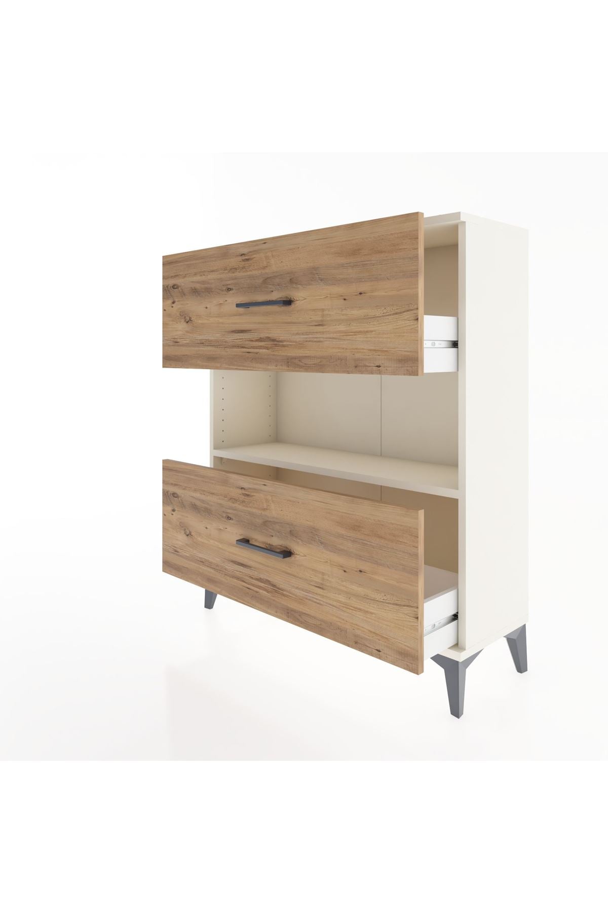 Arges Şifonyer Tek Raflı 2 Çekmeceli 88x30x106 - S05M017V3A