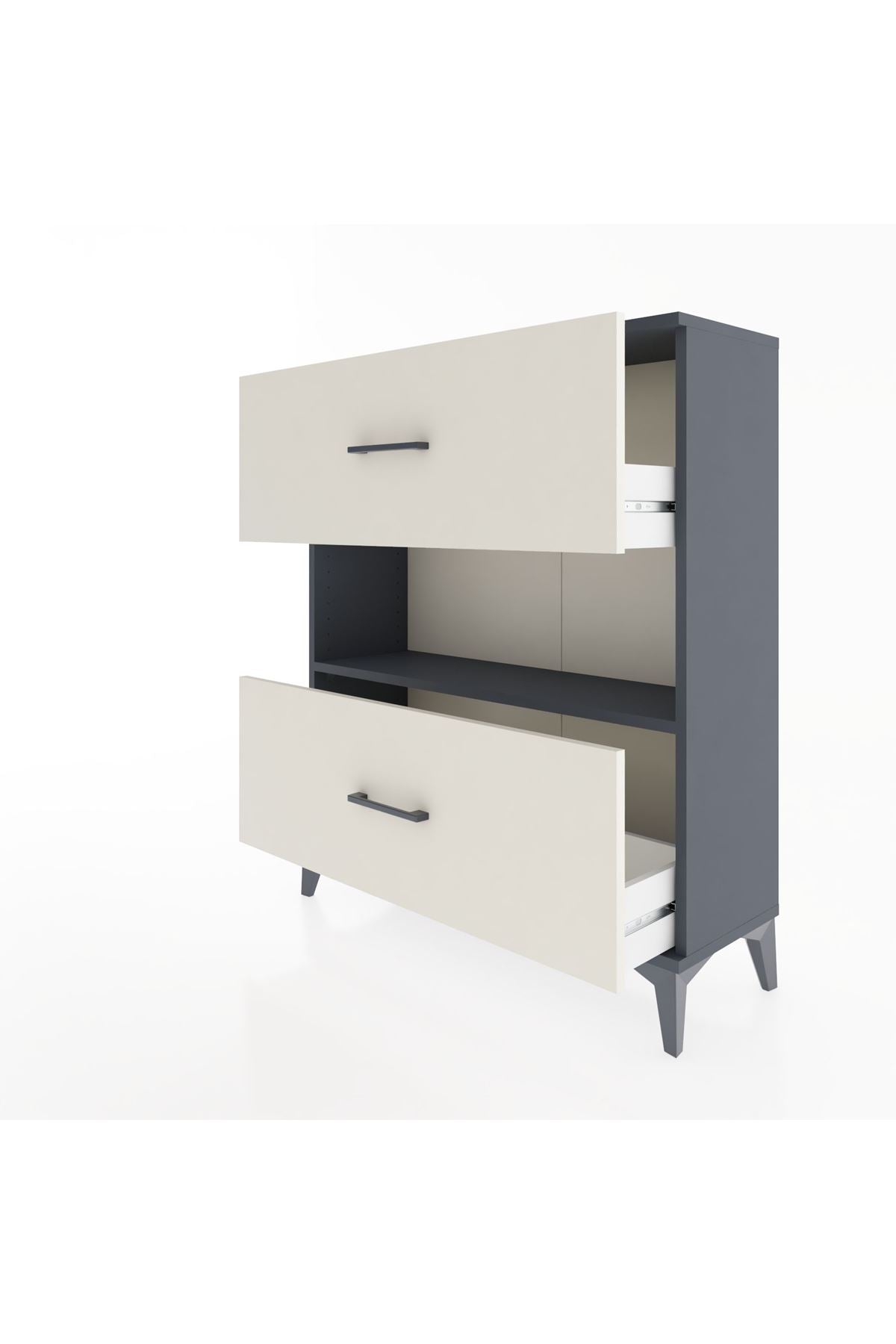 Arges Şifonyer Tek Raflı 2 Çekmeceli 88x30x106 - S05M017V4A