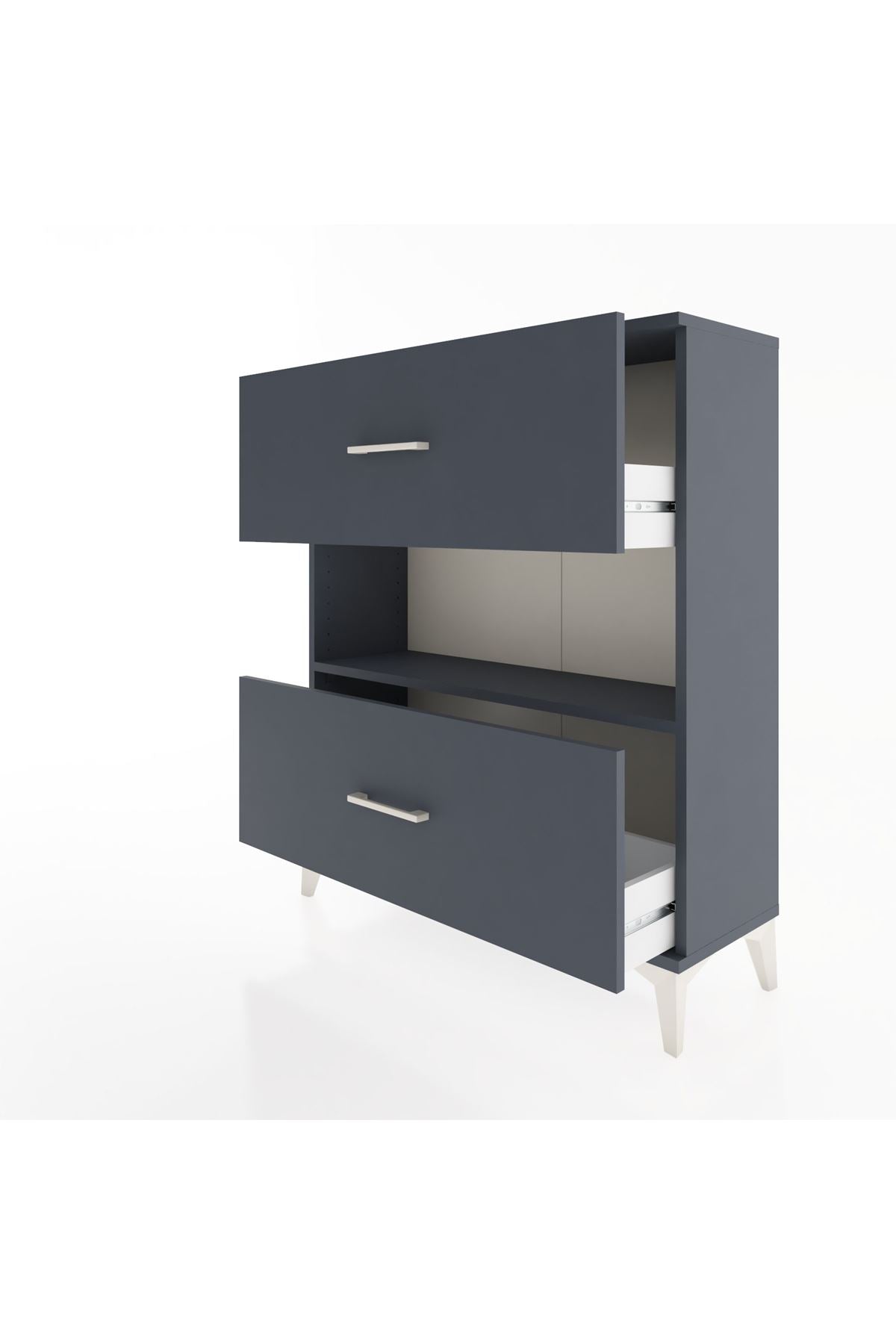 Arges Şifonyer Tek Raflı 2 Çekmeceli 88x30x106 - S05M017V5A
