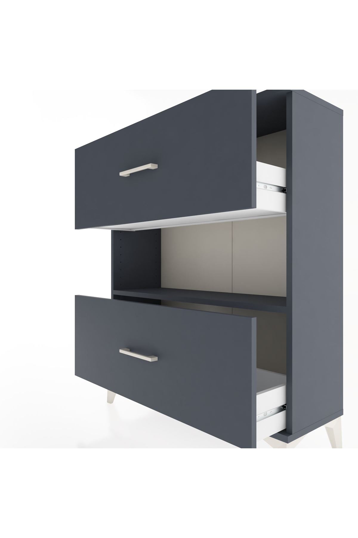 Arges Şifonyer Tek Raflı 2 Çekmeceli 88x30x106 - S05M017V5A