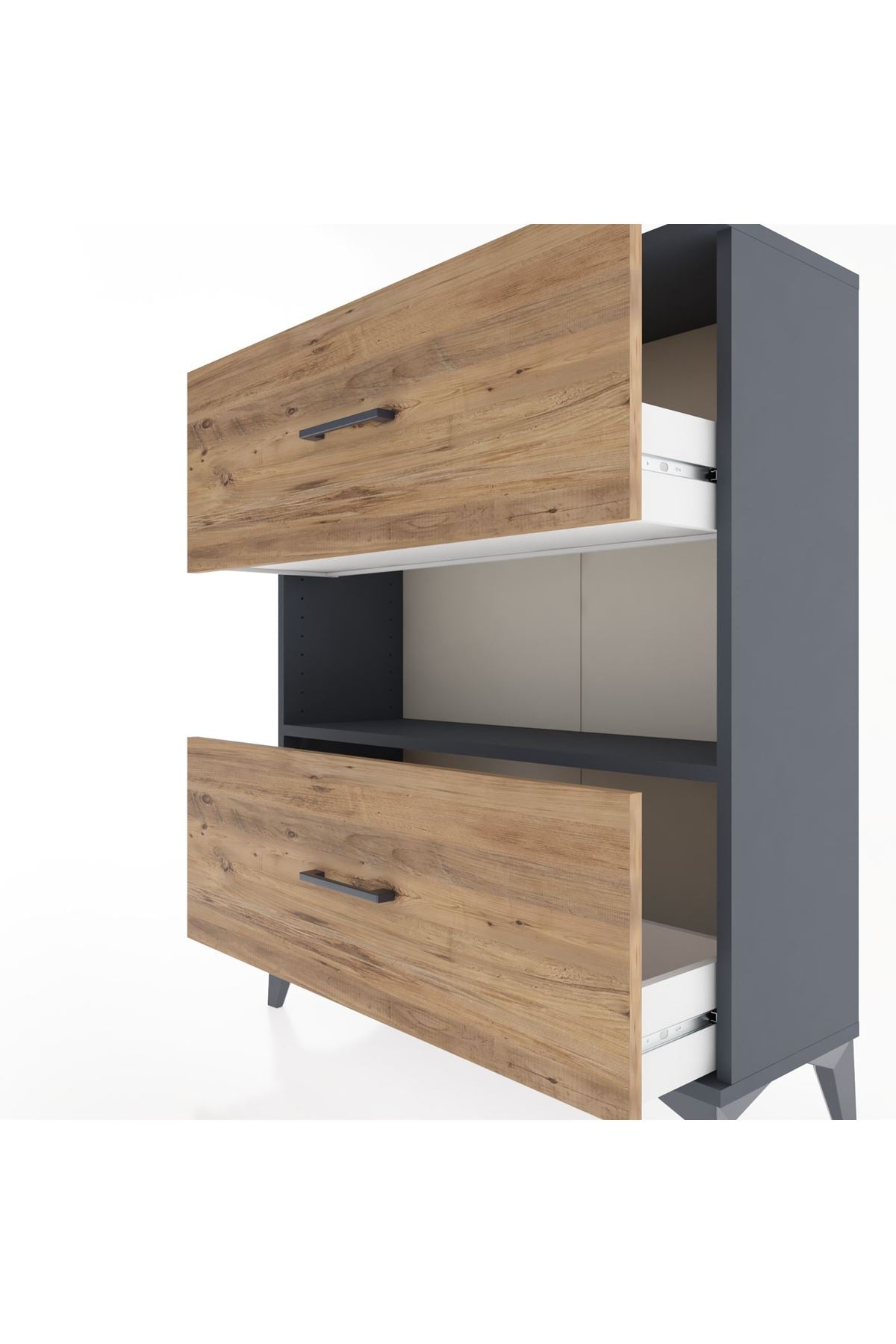 Arges Şifonyer Tek Raflı 2 Çekmeceli 88x30x106 - S05M017V6A