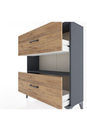Arges Şifonyer Tek Raflı 2 Çekmeceli 88x30x106 - S05M017V6A
