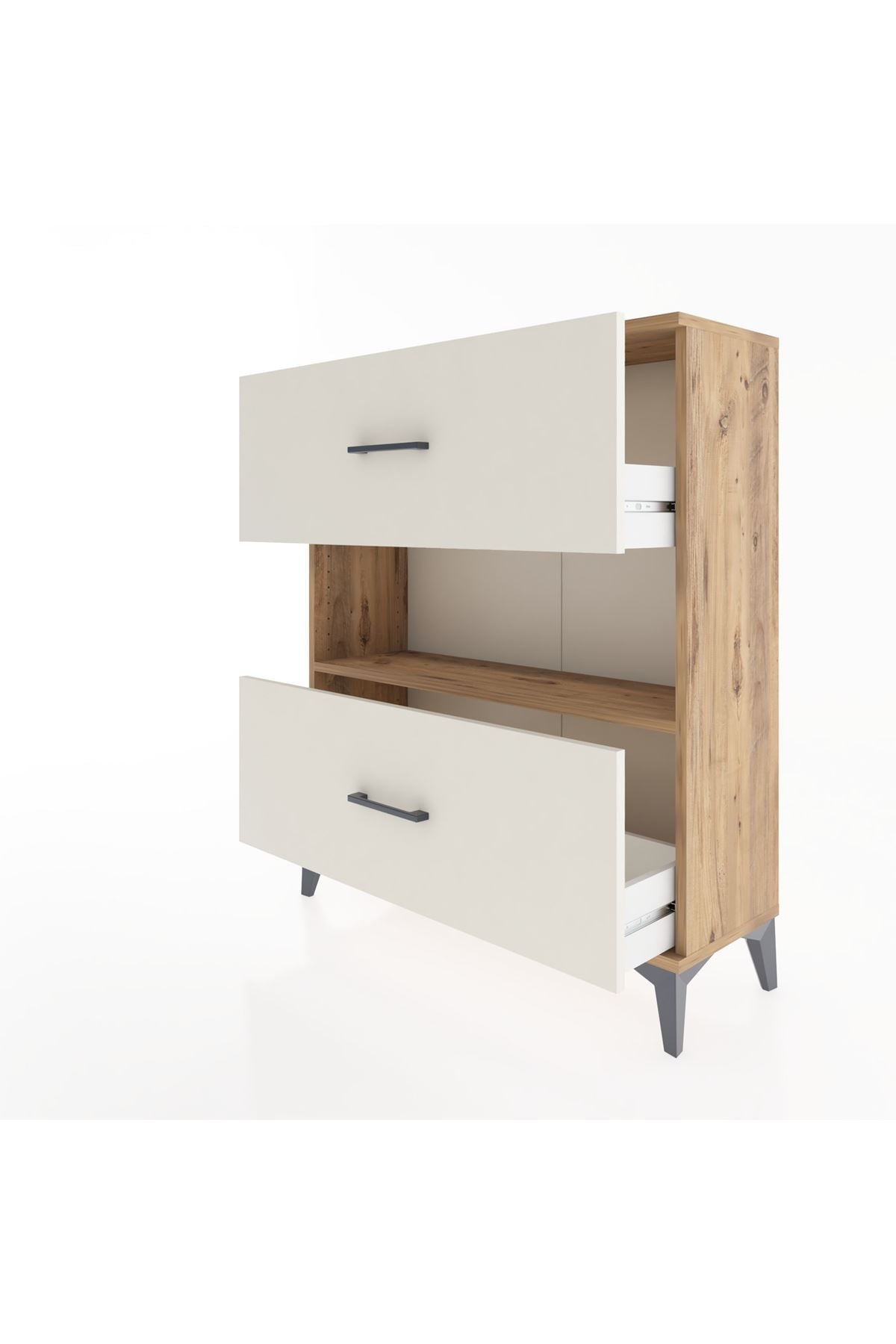 Arges Şifonyer Tek Raflı 2 Çekmeceli 88x30x106 - S05M017V7A
