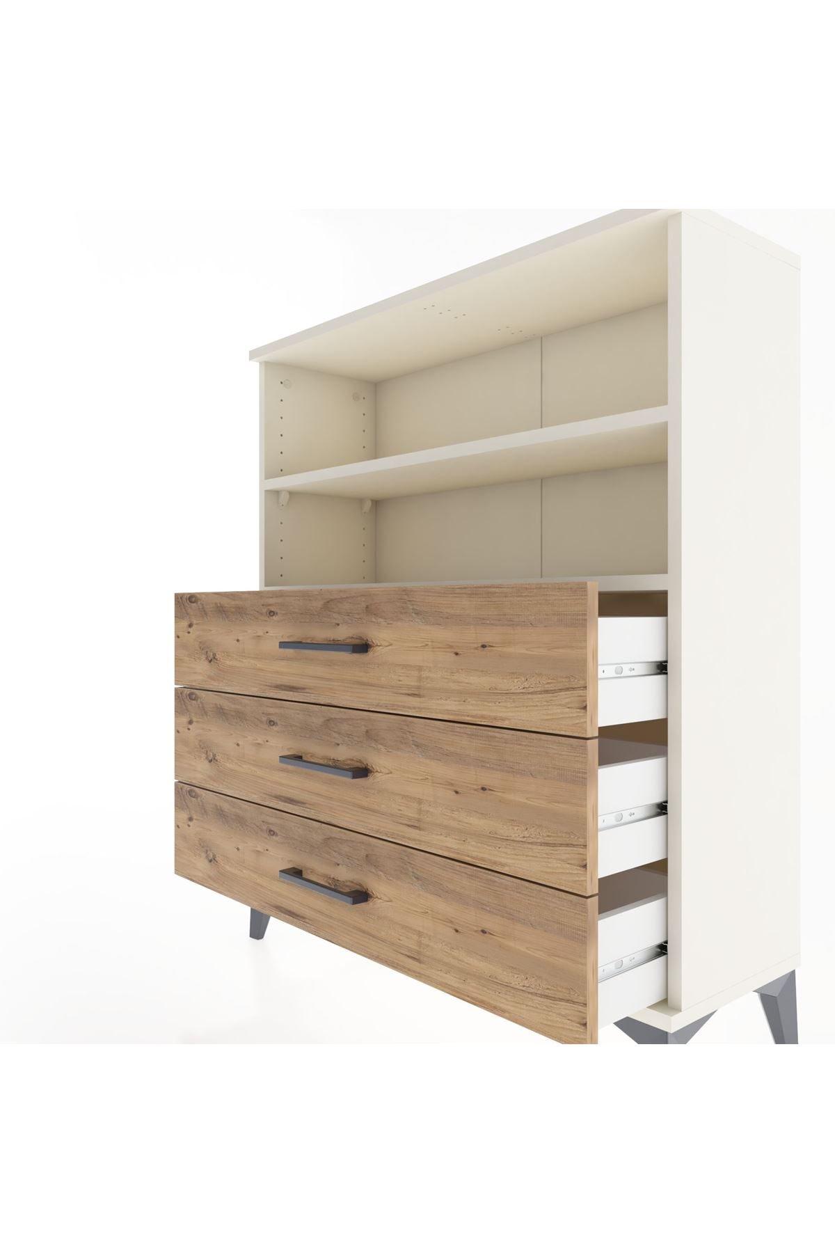 Arges Şifonyer 2 Raflı 3 Çekmeceli 88x30x106 - S05M018V3A