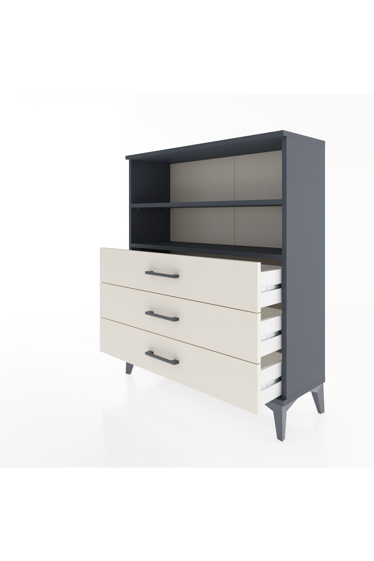 Arges Şifonyer 2 Raflı 3 Çekmeceli 88x30x106 - S05M018V4A