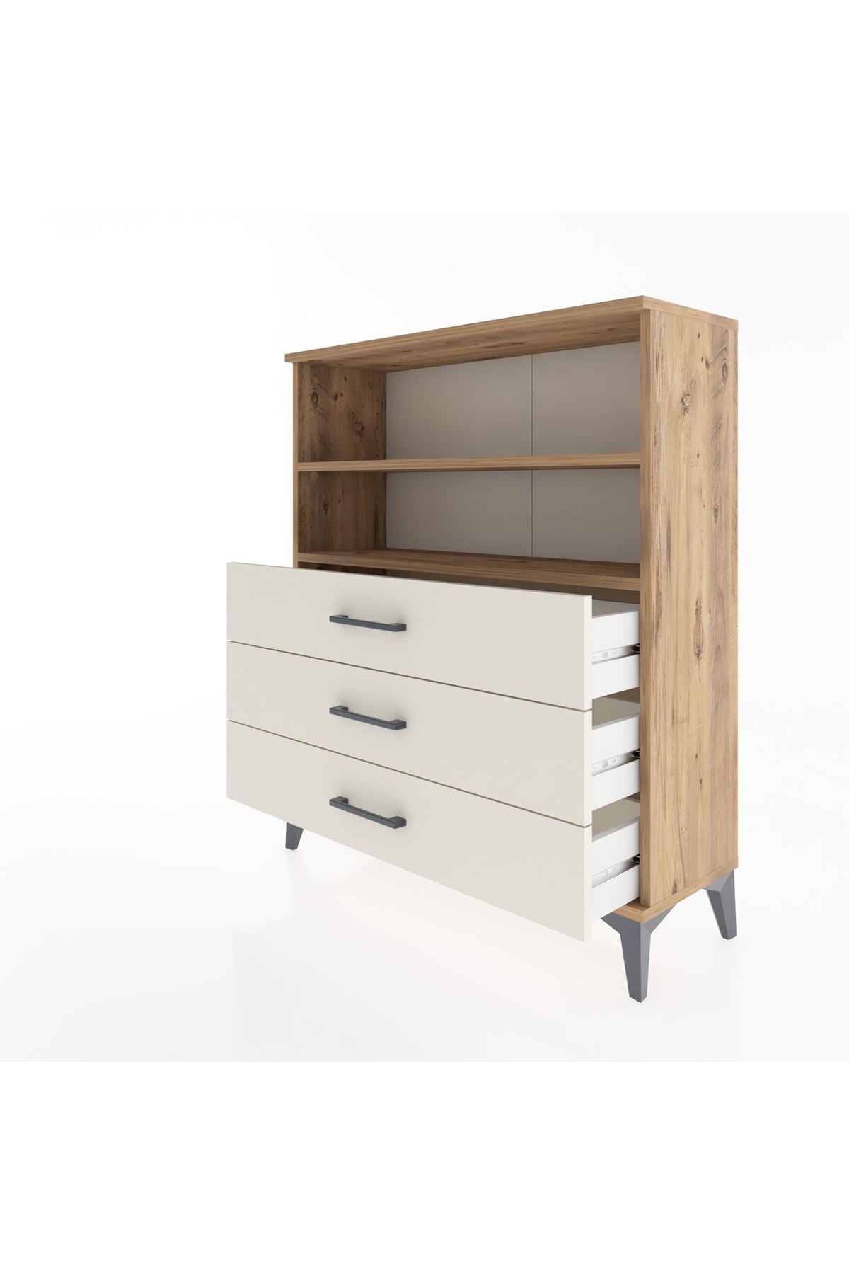 Arges Şifonyer 2 Raflı 3 Çekmeceli 88x30x106 - S05M018V7A