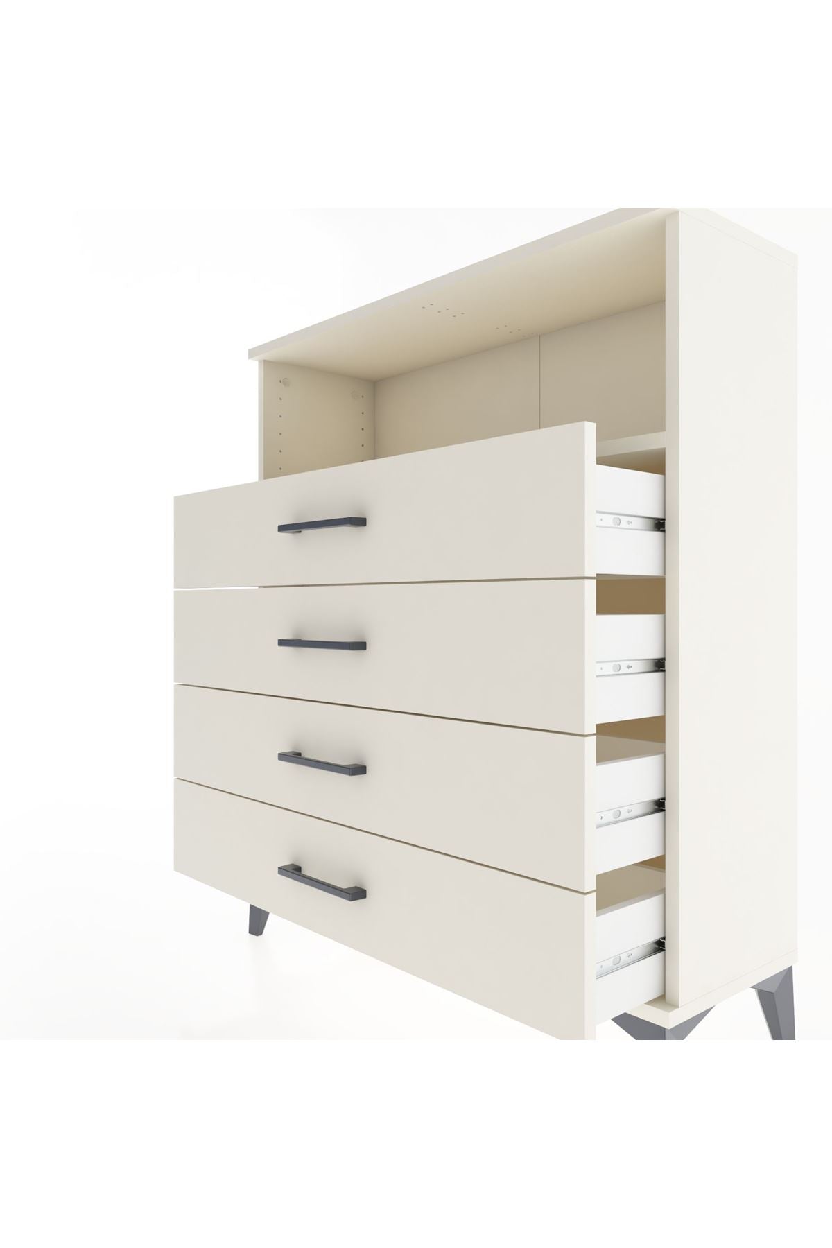 Arges Şifonyer Tek Raflı 4 Çekmeceli 88x30x106 - S05M019V1A