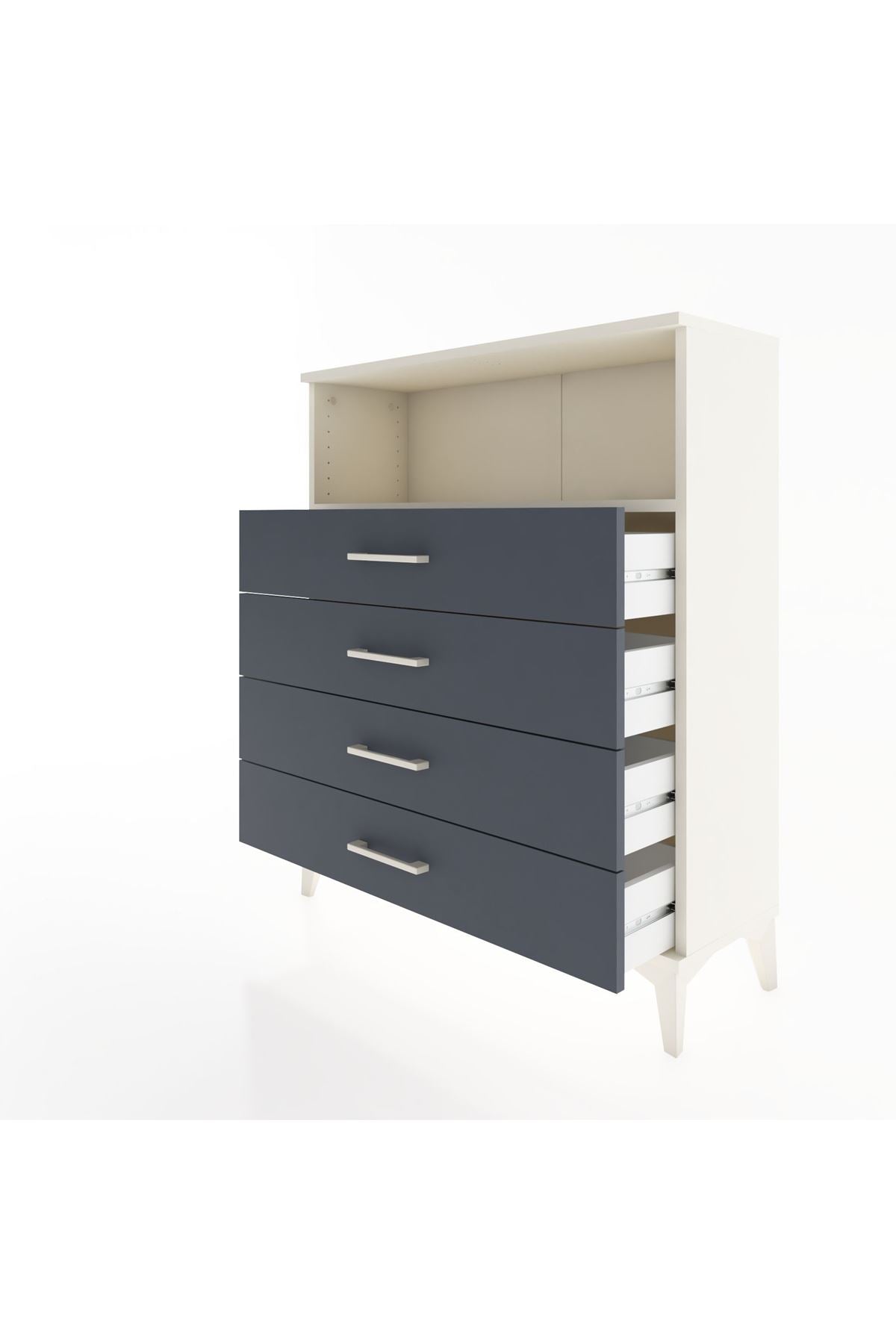 Arges Şifonyer Tek Raflı 4 Çekmeceli 88x30x106 - S05M019V2A