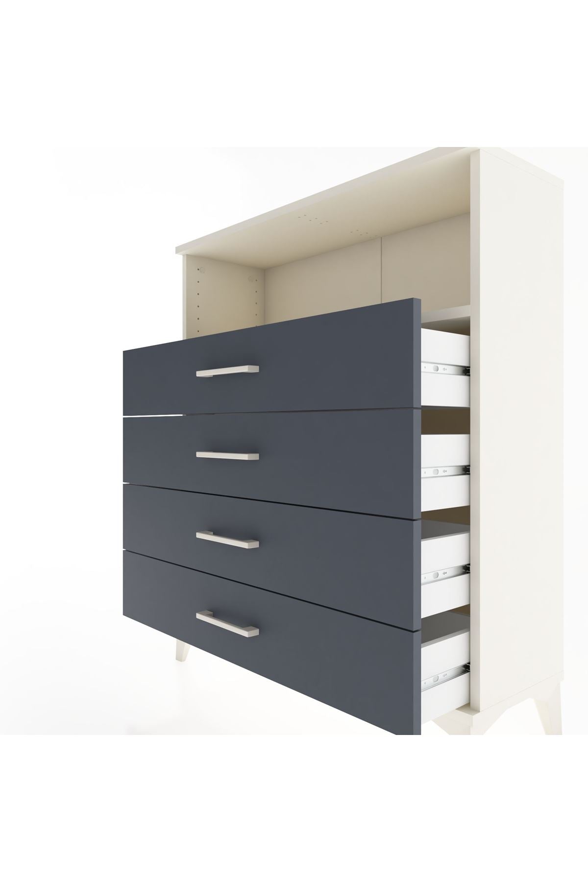 Arges Şifonyer Tek Raflı 4 Çekmeceli 88x30x106 - S05M019V2A