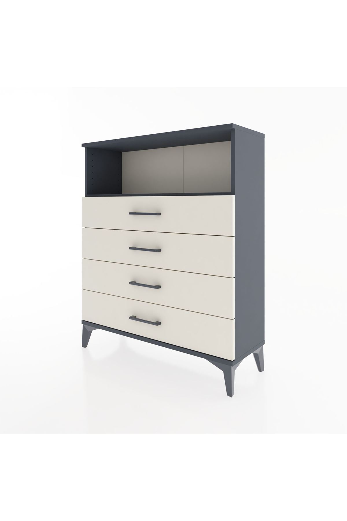 Arges Şifonyer Tek Raflı 4 Çekmeceli 88x30x106 - S05M019V4A