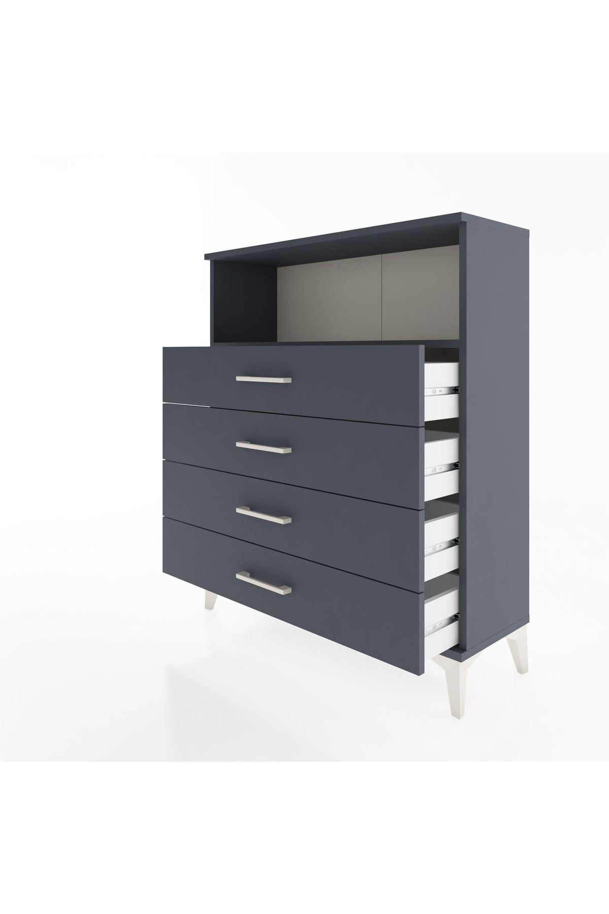 Arges Şifonyer Tek Raflı 4 Çekmeceli 88x30x106 - S05M019V5A