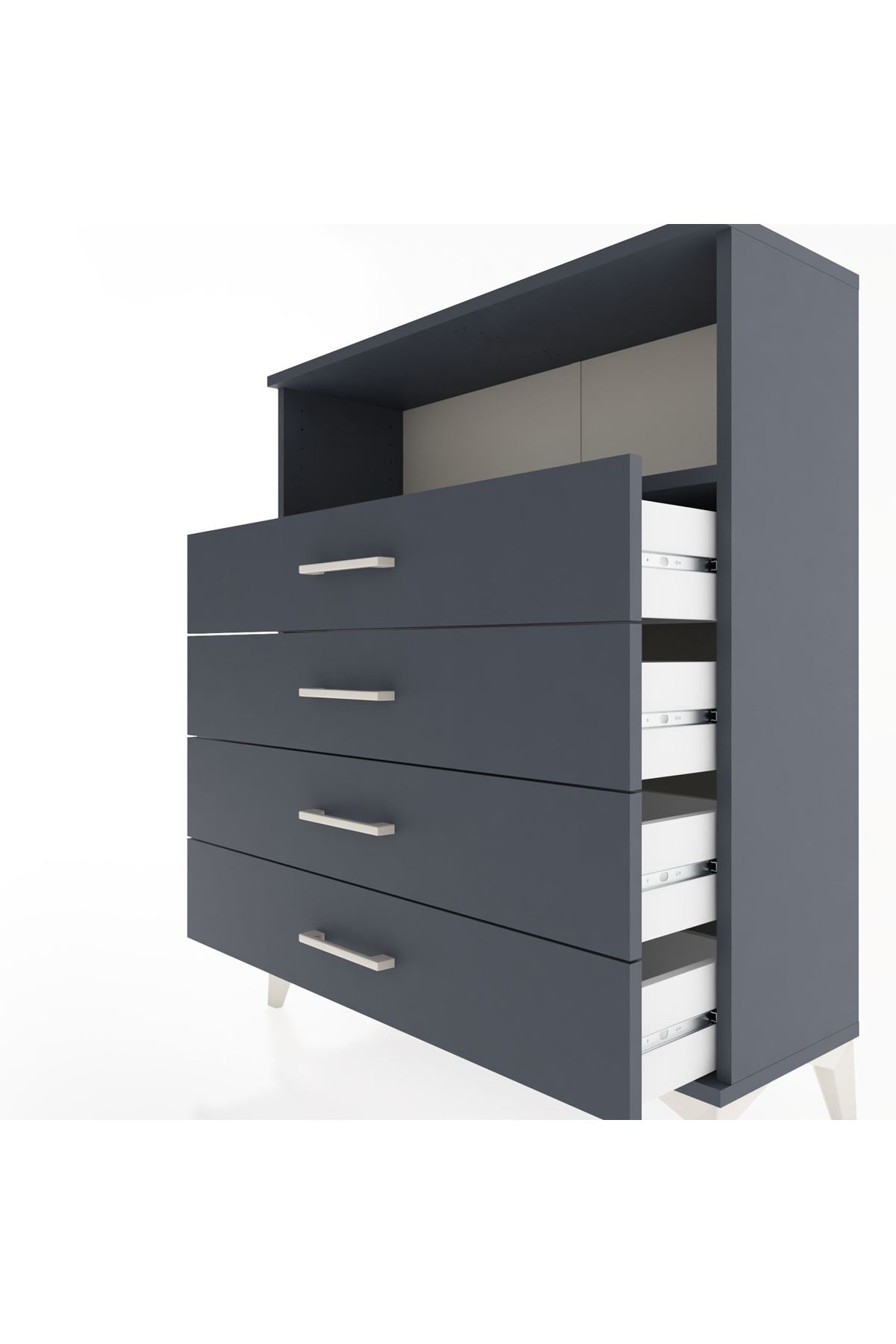 Arges Şifonyer Tek Raflı 4 Çekmeceli 88x30x106 - S05M019V5A
