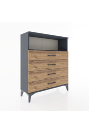 Arges Şifonyer Tek Raflı 4 Çekmeceli 88x30x106 - S05M019V6A