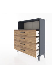 Arges Şifonyer Tek Raflı 4 Çekmeceli 88x30x106 - S05M019V6A