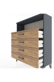 Arges Şifonyer Tek Raflı 4 Çekmeceli 88x30x106 - S05M019V6A