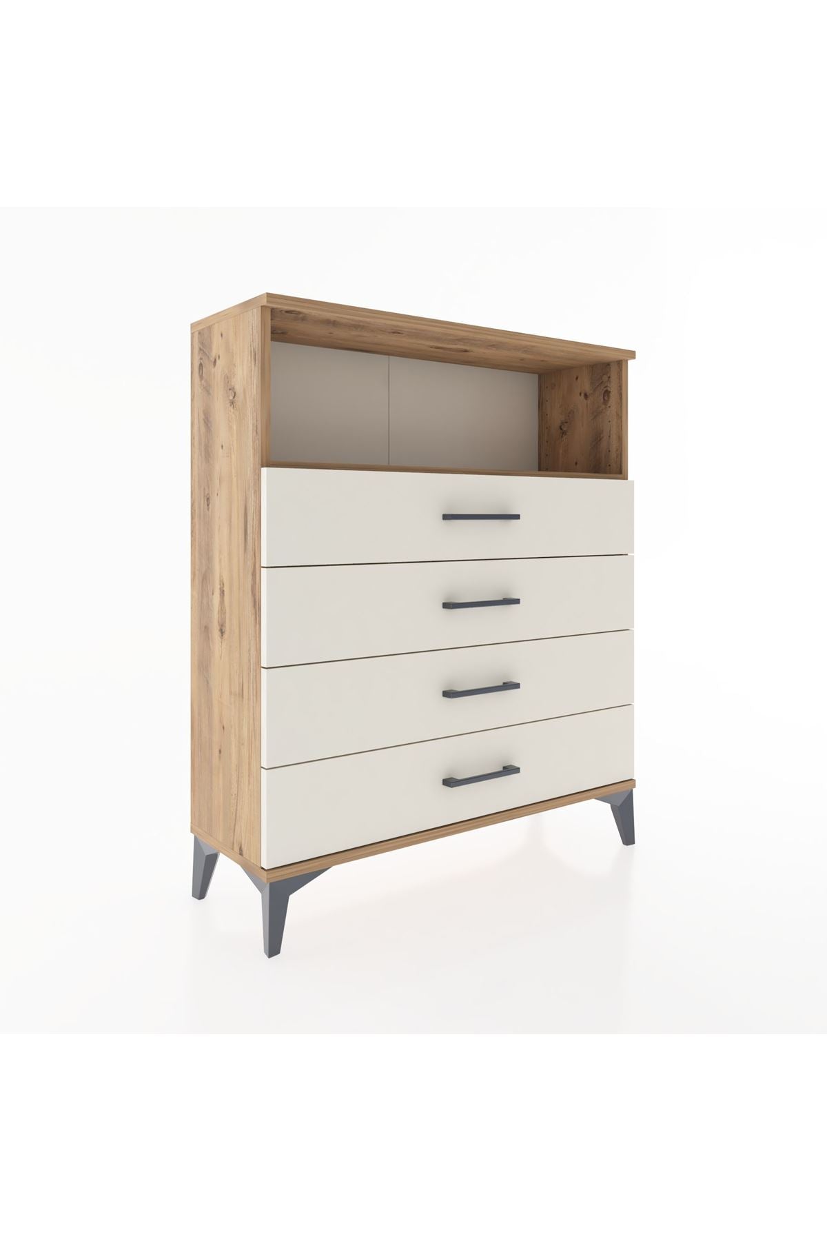 Arges Şifonyer Tek Raflı 4 Çekmeceli 88x30x106 - S05M019V7A