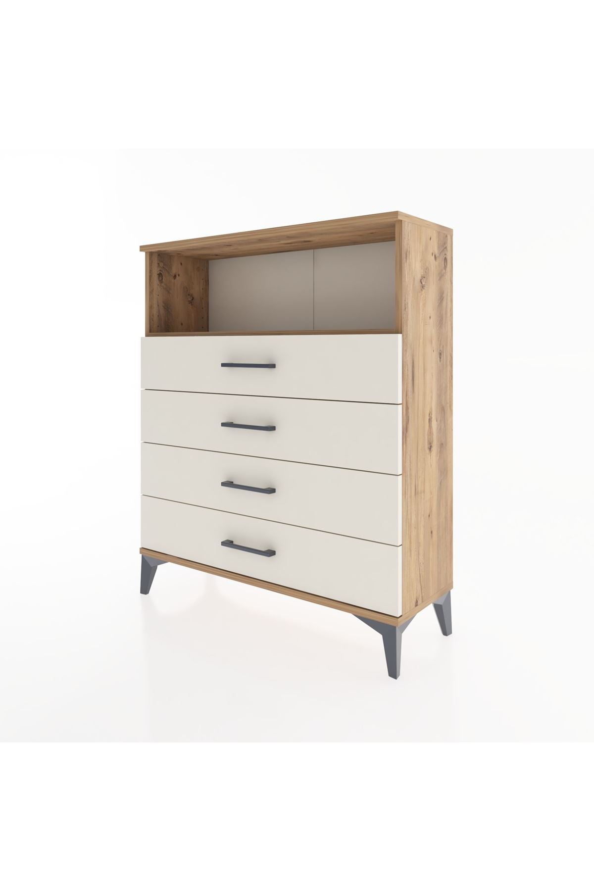 Arges Şifonyer Tek Raflı 4 Çekmeceli 88x30x106 - S05M019V7A