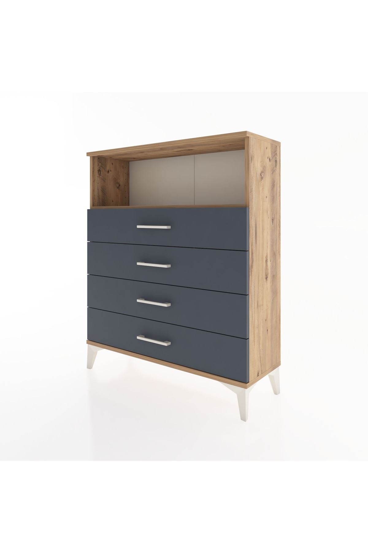 Arges Şifonyer Tek Raflı 4 Çekmeceli 88x30x106 - S05M019V8A