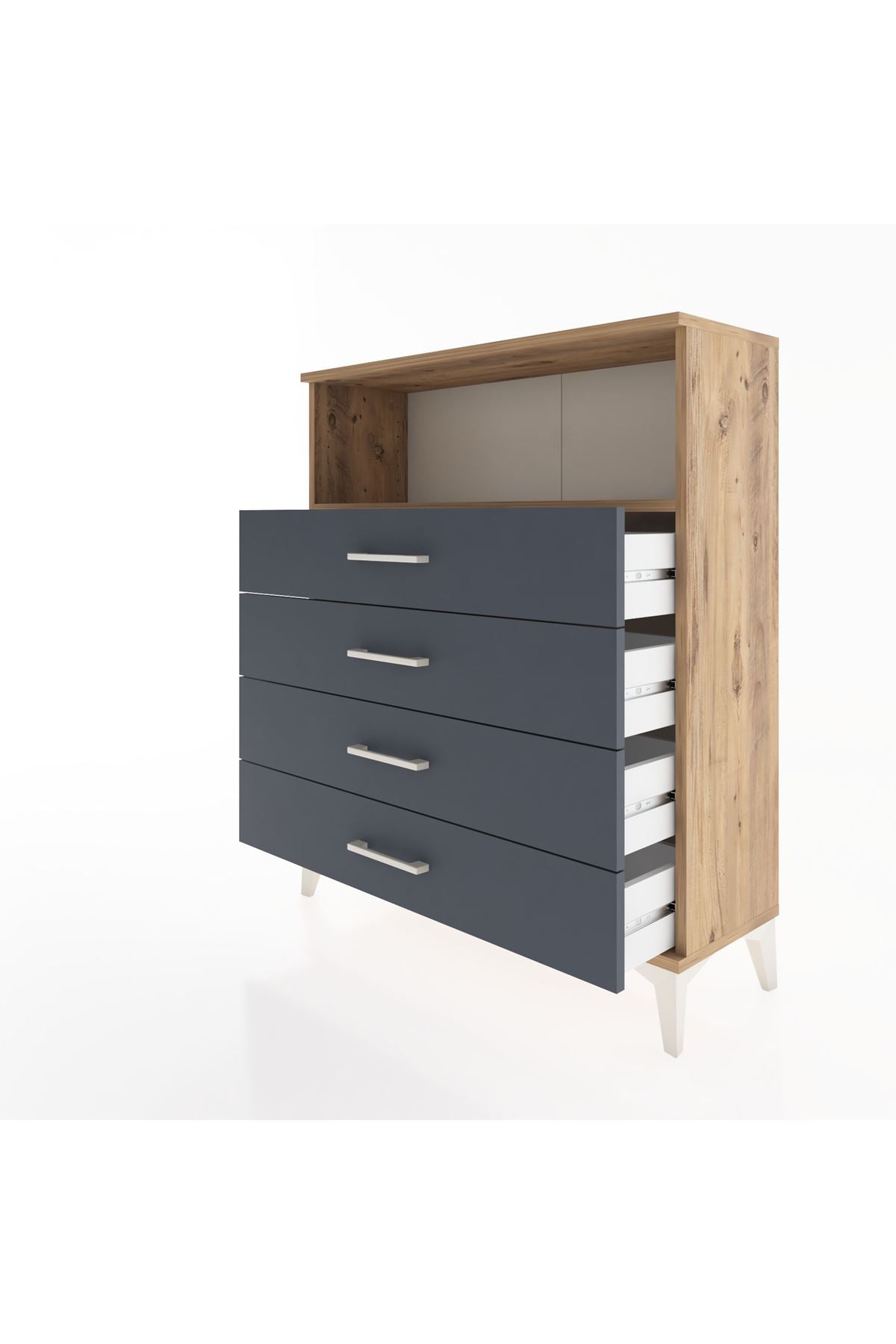 Arges Şifonyer Tek Raflı 4 Çekmeceli 88x30x106 - S05M019V8A
