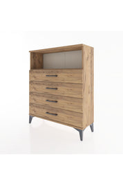 Arges Şifonyer Tek Raflı 4 Çekmeceli 88x30x106 - S05M019V9A