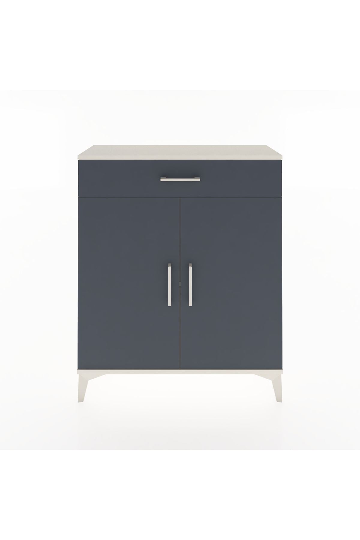 Arges Şifonyer Tek Raflı Tek Çekmeceli 2 Kapaklı 88x30x106 - S05M001V2A