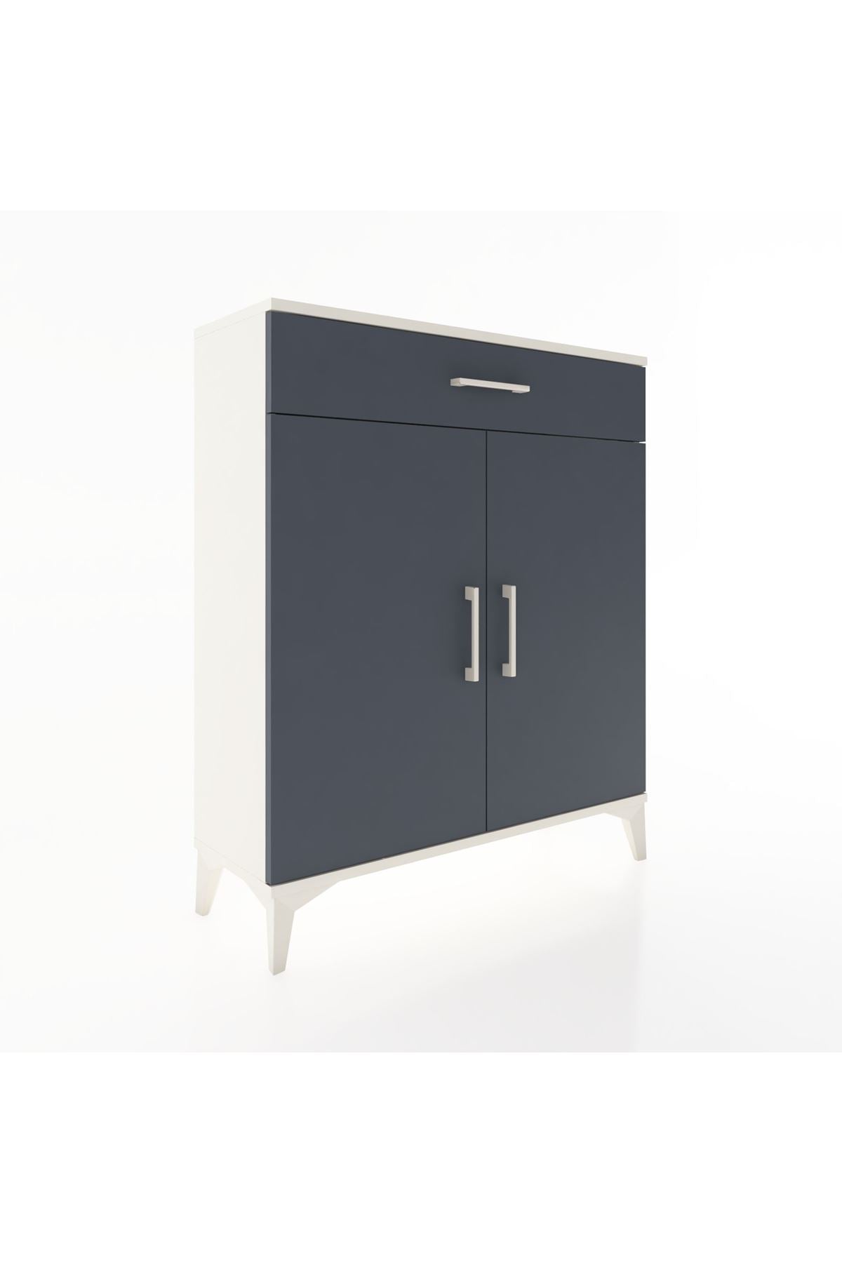 Arges Şifonyer Tek Raflı Tek Çekmeceli 2 Kapaklı 88x30x106 - S05M001V2A