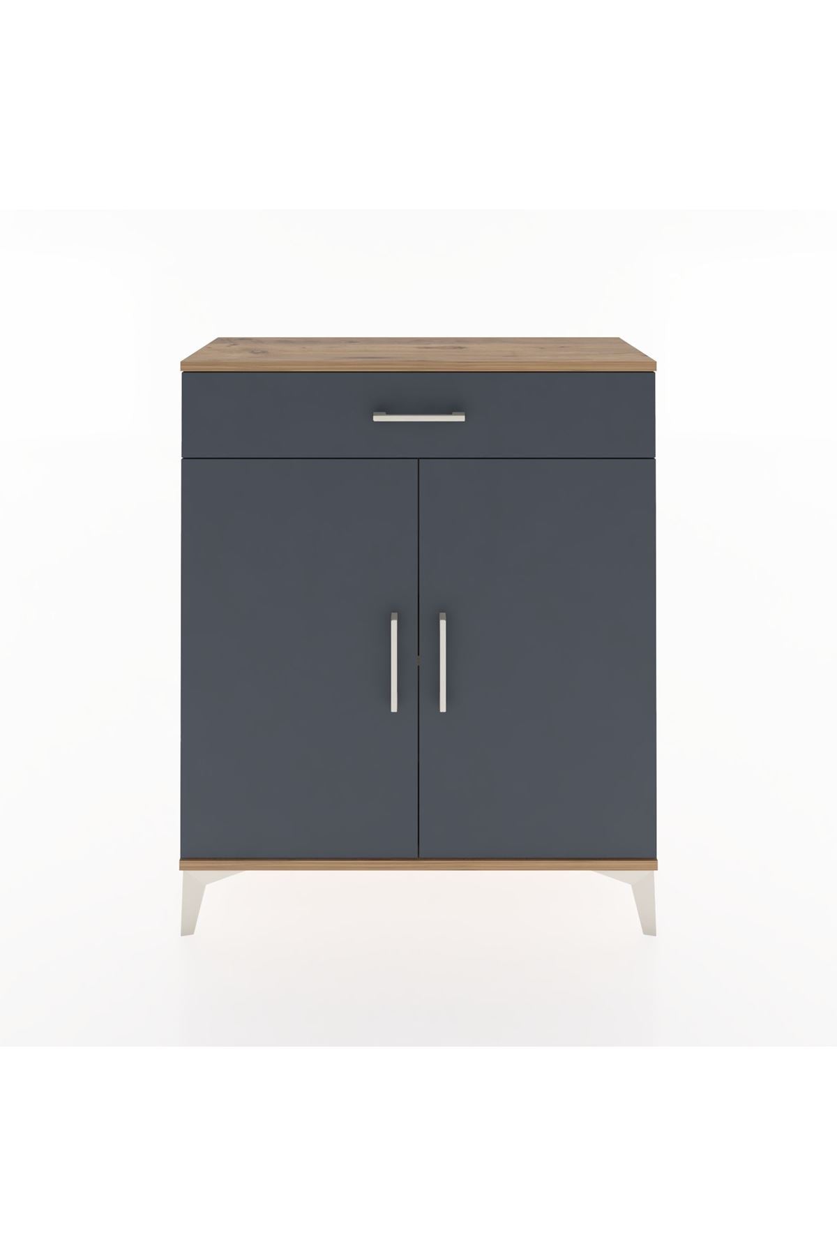 Arges Şifonyer Tek Raflı Tek Çekmeceli 2 Kapaklı 88x30x106 - S05M001V8A