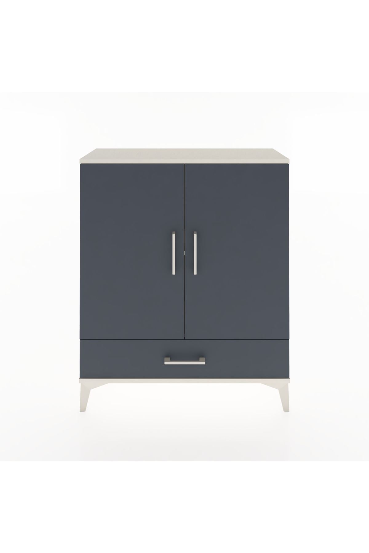 Arges Şifonyer 2 Raflı Tek Çekmeceli 2 Kapaklı 88x30x106 - S05M002V2A