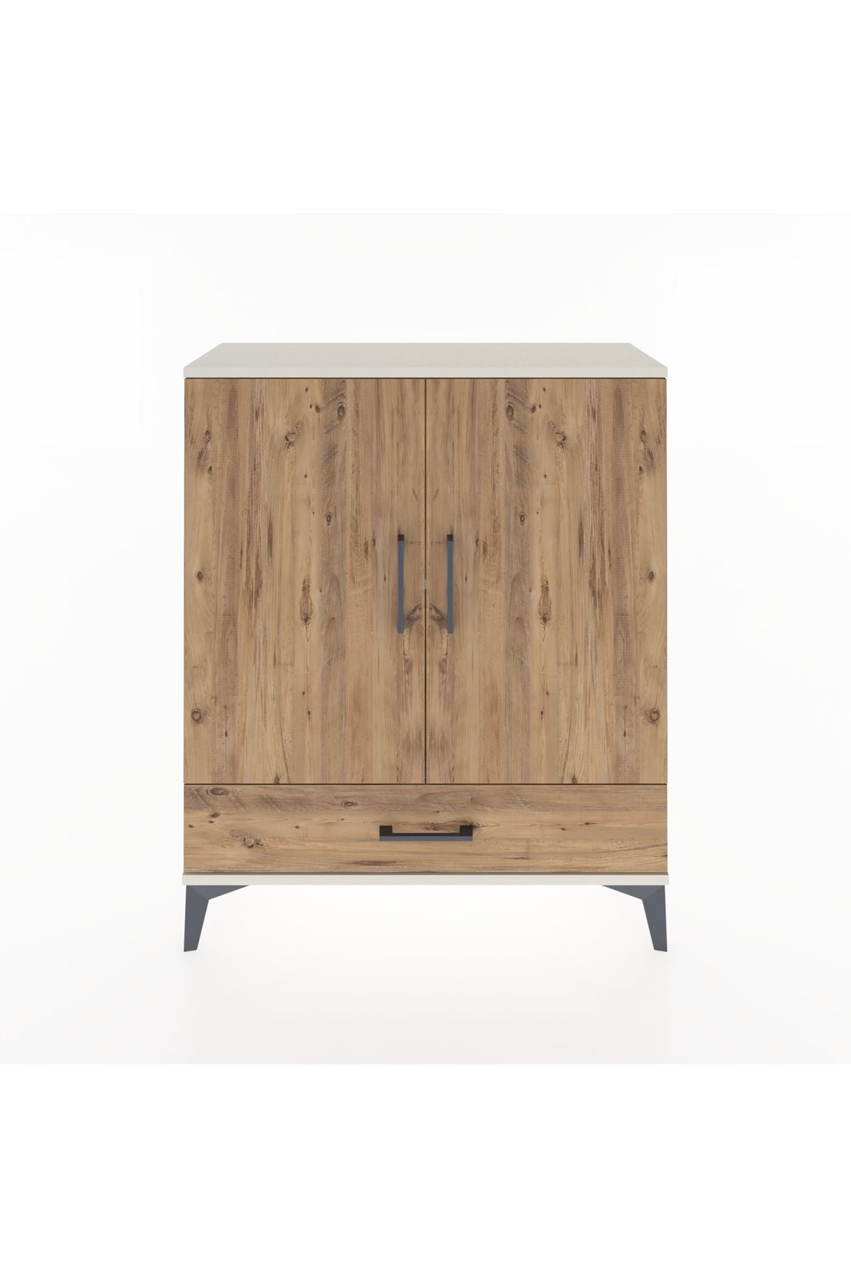 Arges Şifonyer 2 Raflı Tek Çekmeceli 2 Kapaklı 88x30x106 - S05M002V3A