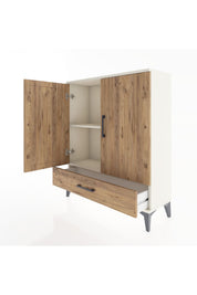 Arges Şifonyer 2 Raflı Tek Çekmeceli 2 Kapaklı 88x30x106 - S05M002V3A
