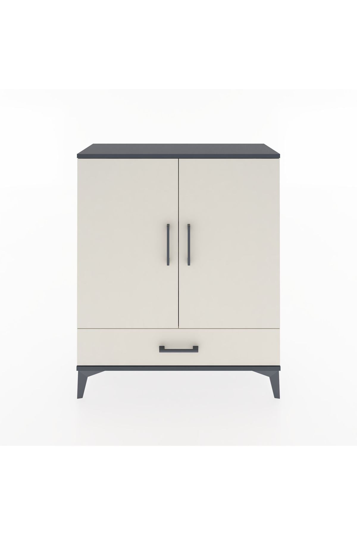 Arges Şifonyer 2 Raflı Tek Çekmeceli 2 Kapaklı 88x30x106 - S05M002V4A