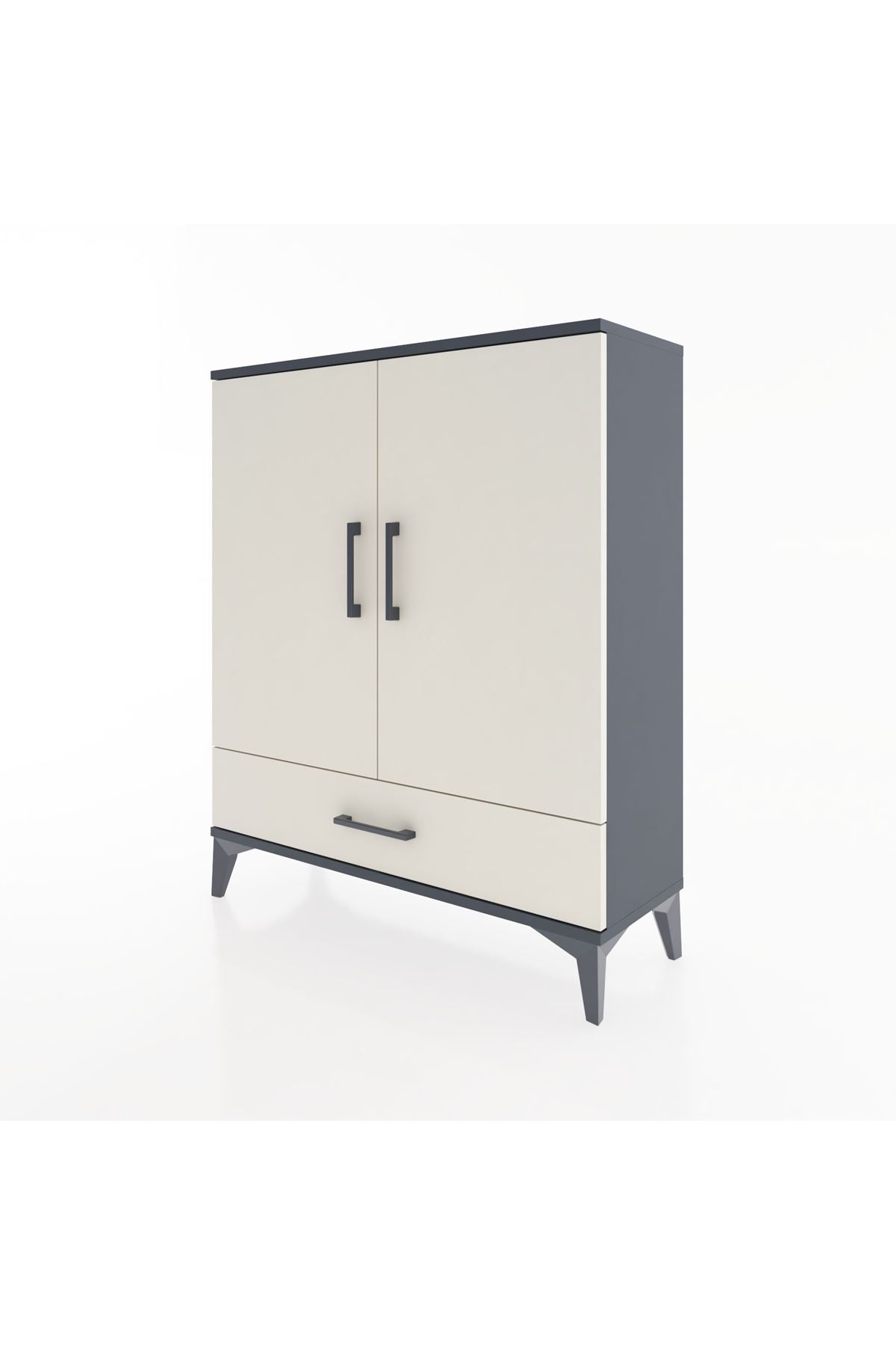 Arges Şifonyer 2 Raflı Tek Çekmeceli 2 Kapaklı 88x30x106 - S05M002V4A