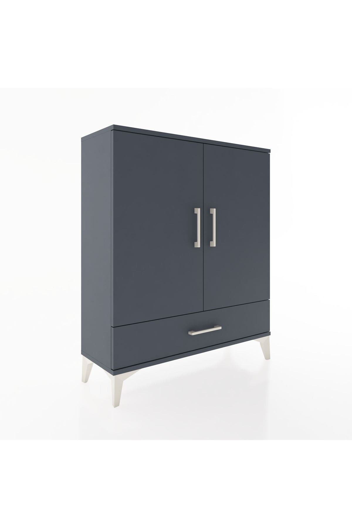 Arges Şifonyer 2 Raflı Tek Çekmeceli 2 Kapaklı 88x30x106 - S05M002V5A
