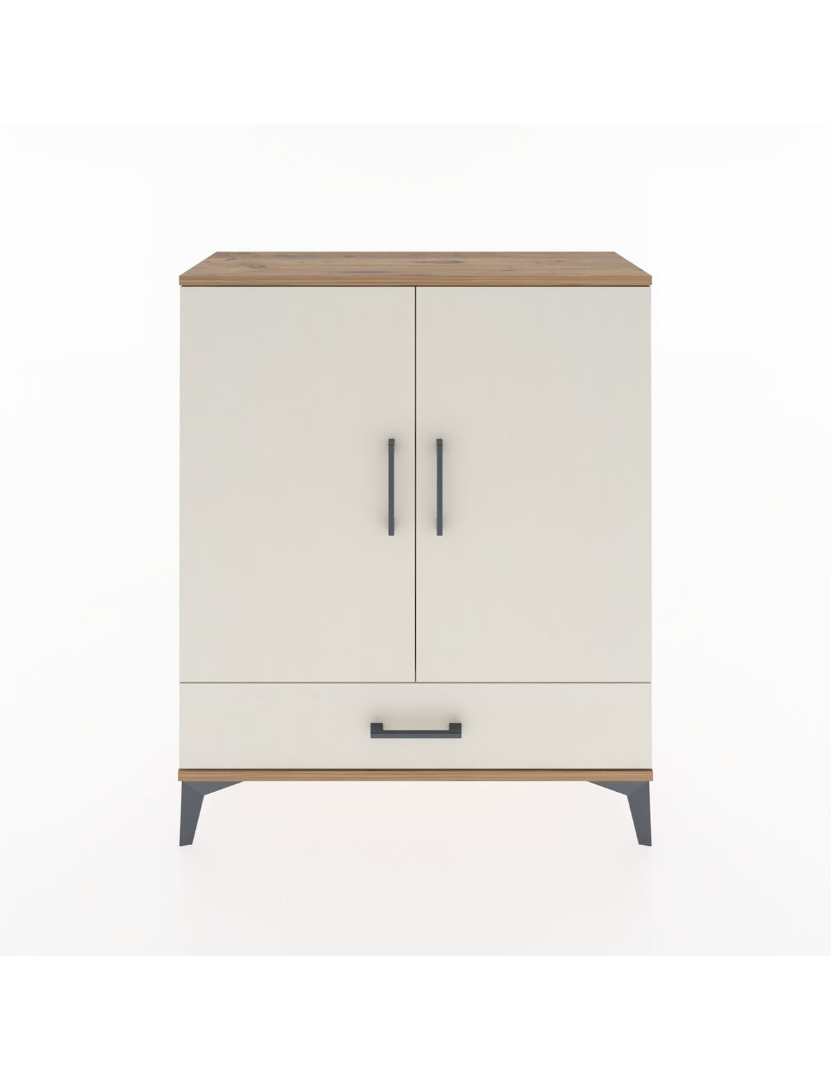 Arges Şifonyer 2 Raflı Tek Çekmeceli 2 Kapaklı 88x30x106 - S05M002V7A