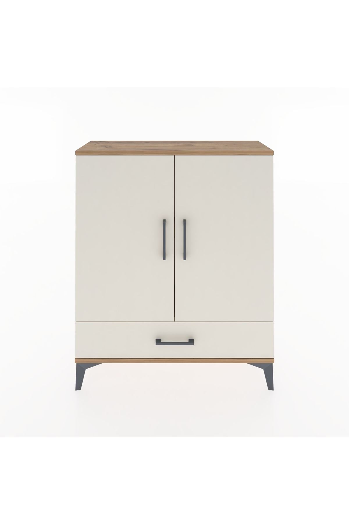 Arges Şifonyer 2 Raflı Tek Çekmeceli 2 Kapaklı 88x30x106 - S05M002V7A